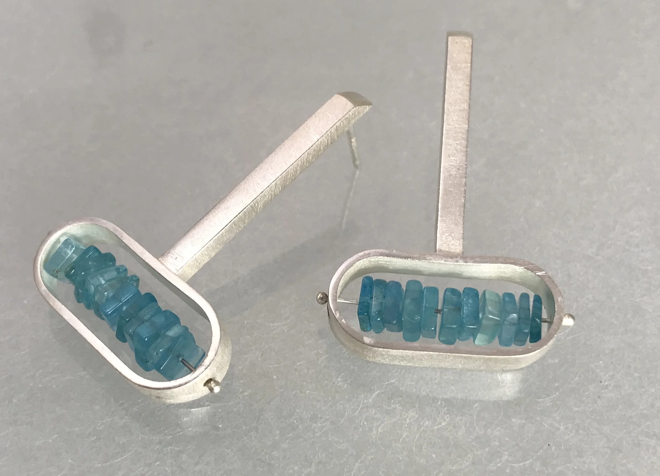 Long Line:Oval Studs in Blue:2.jpg