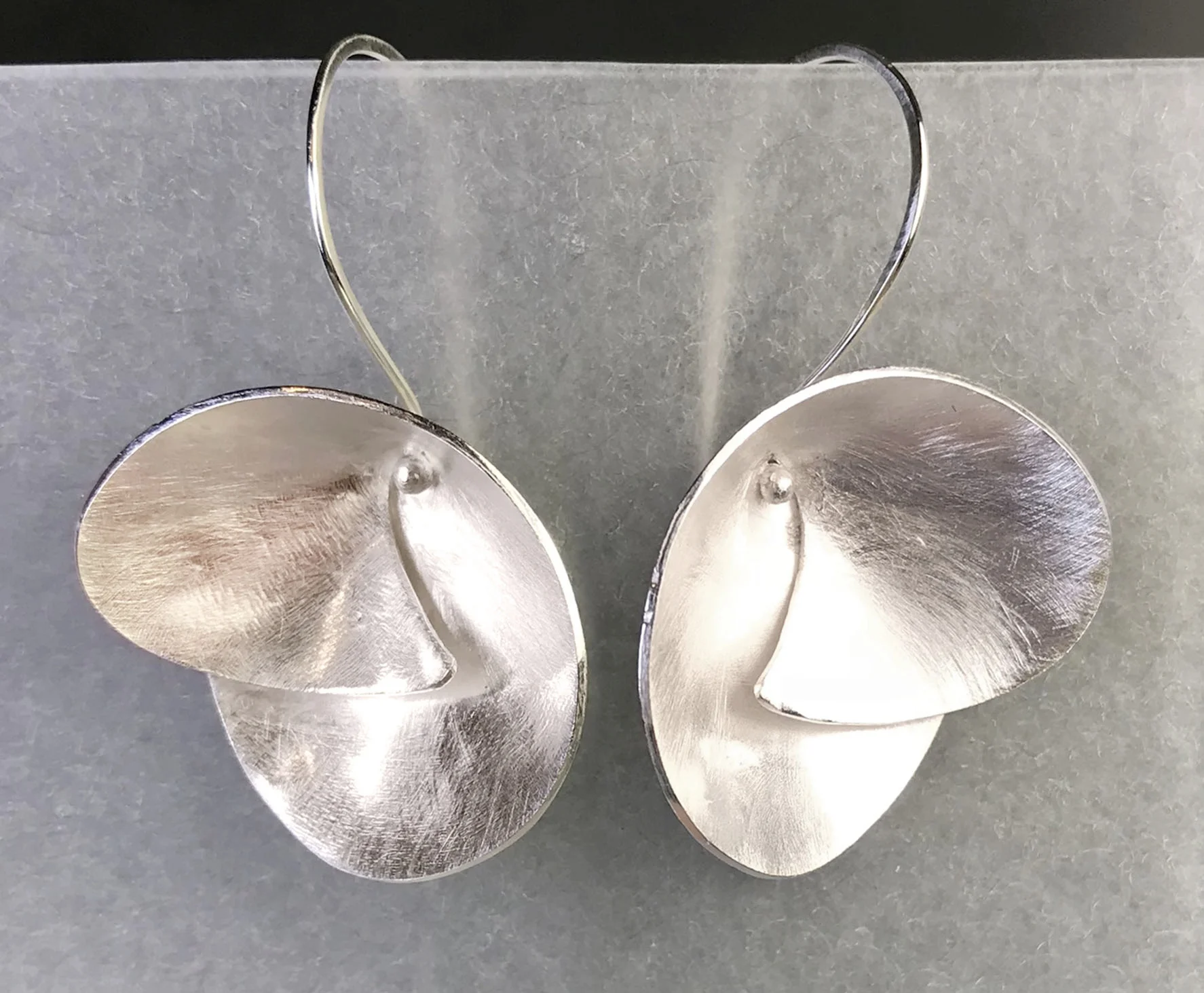 Circle Swirls. Fine Silver. 2” x 1.25”. $135 .jpg