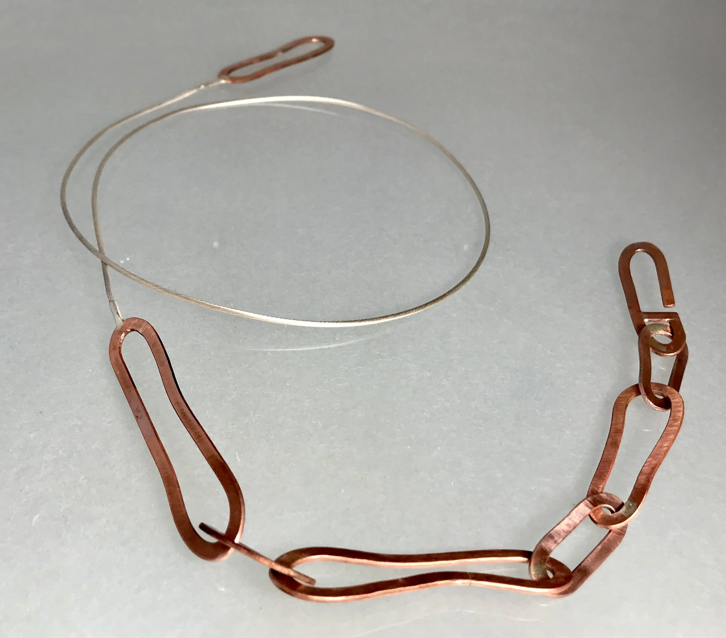 Copper Link and Cable Necklace:4.jpg