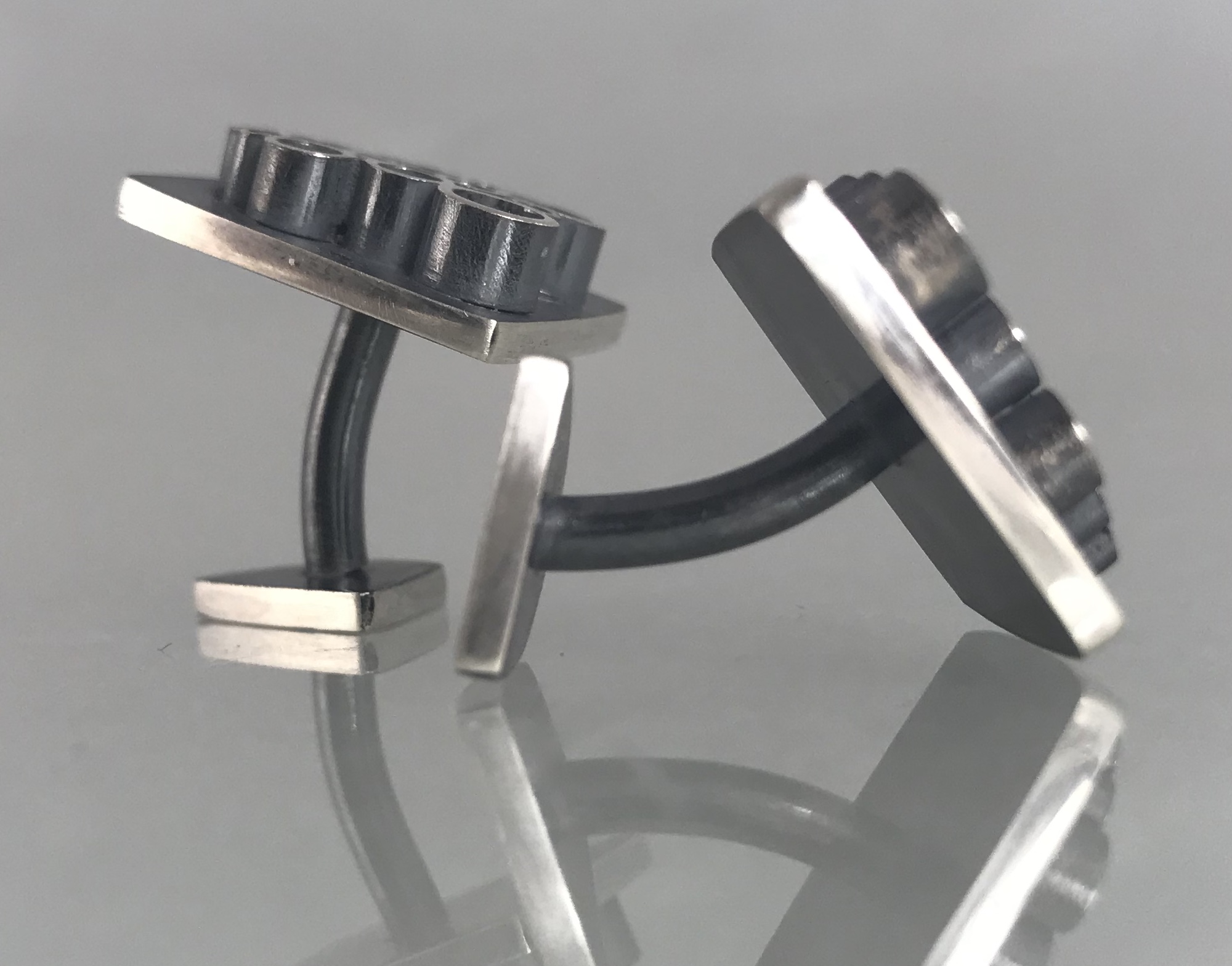 Circle Cluster Cufflinks in Ebony88.jpg