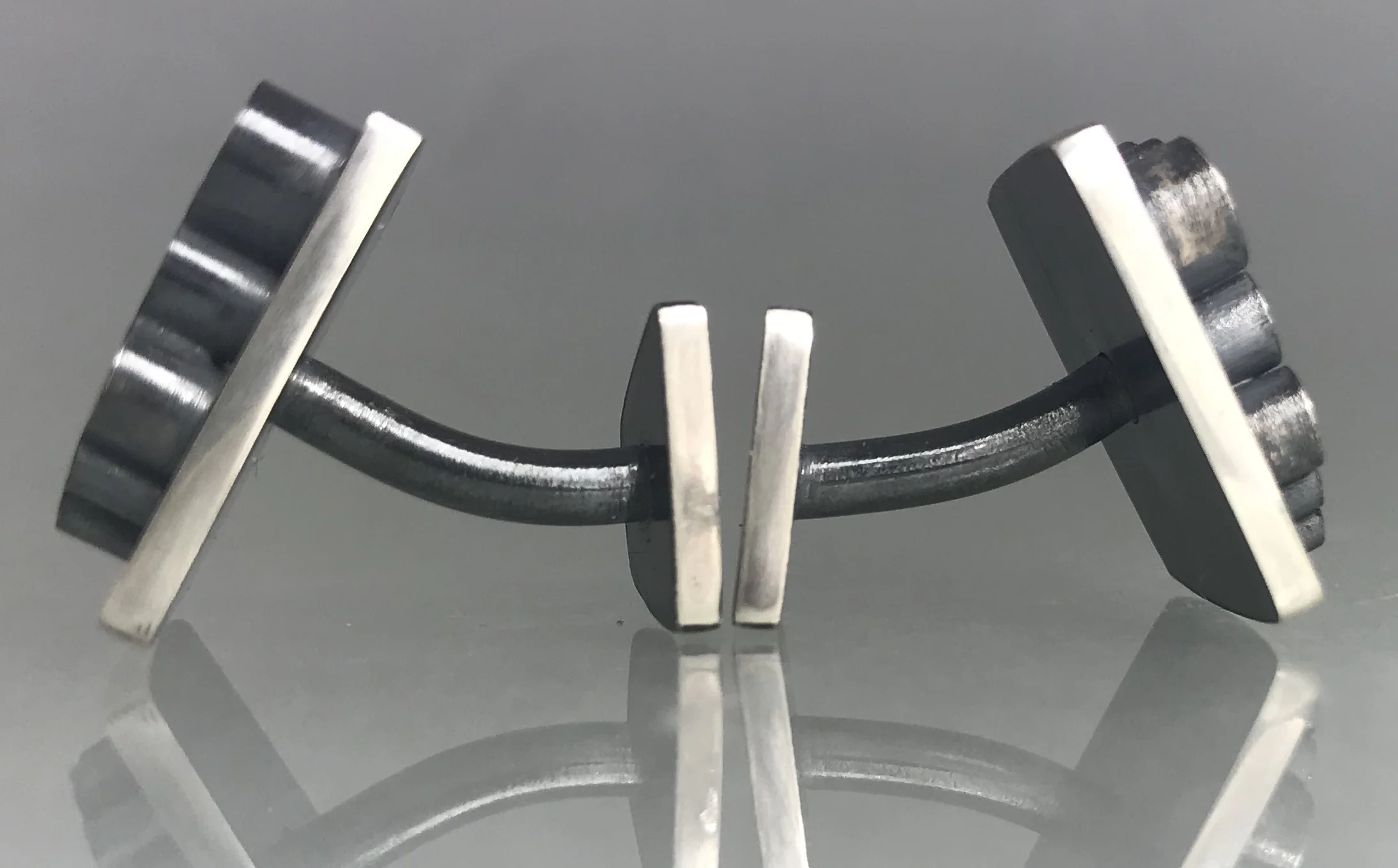 Circle Cluster Cufflinks in Ebony22.jpg