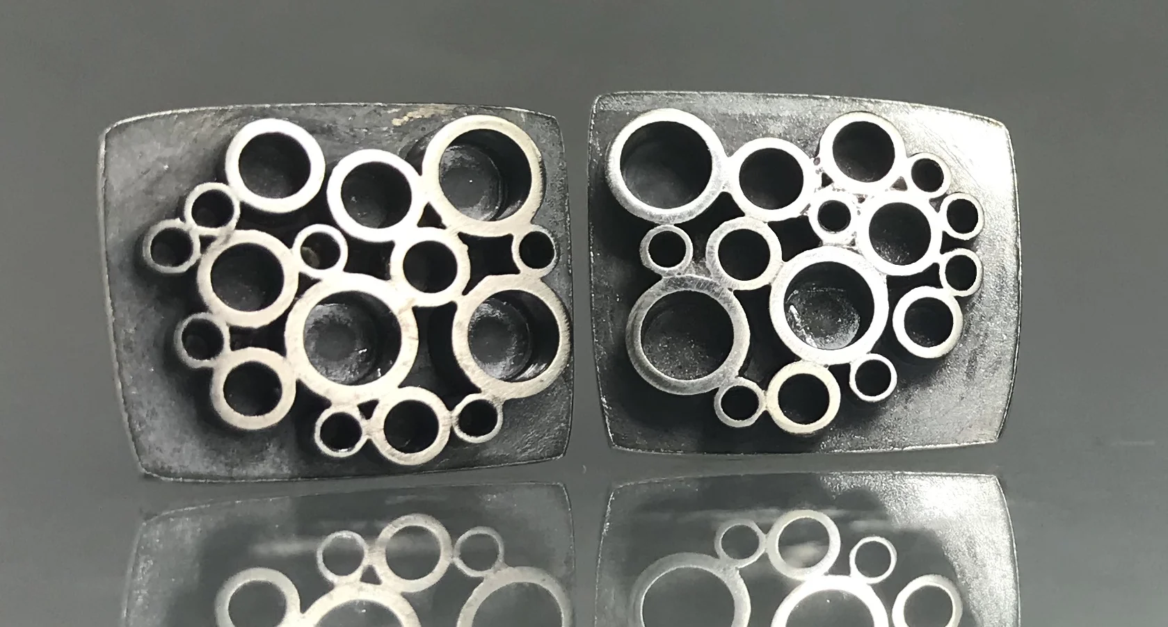 Circle Cluster Cufflinks in Ebony55.jpg