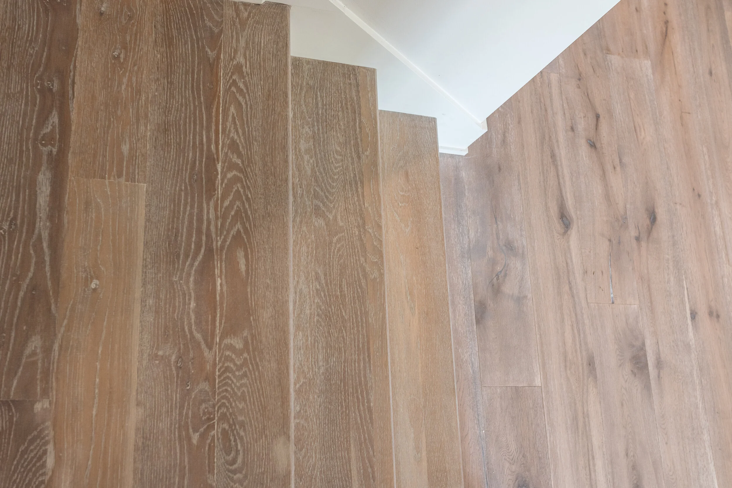 custom stained staircase 