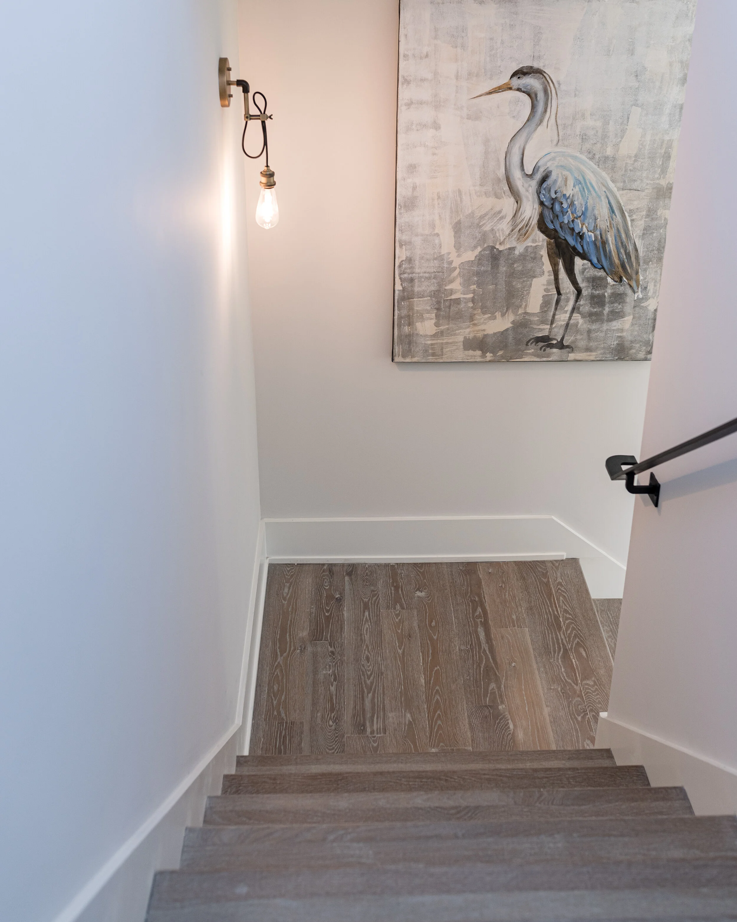 custom stained staircase 