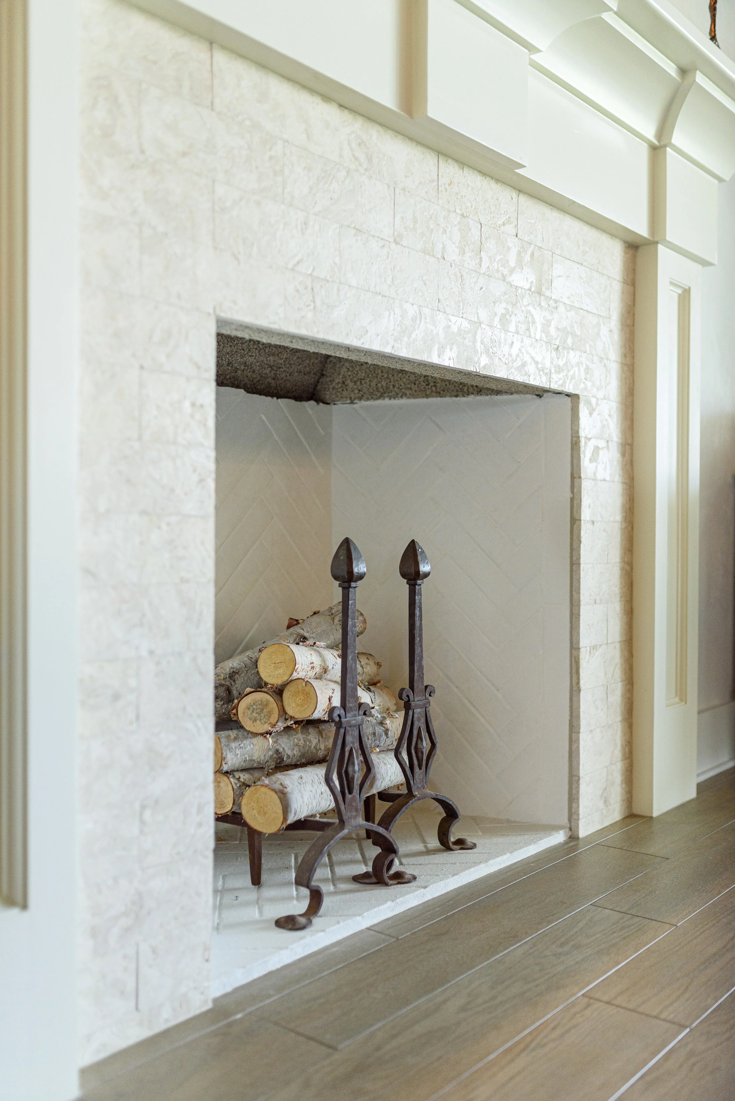 Plaster Finished Fireplace 