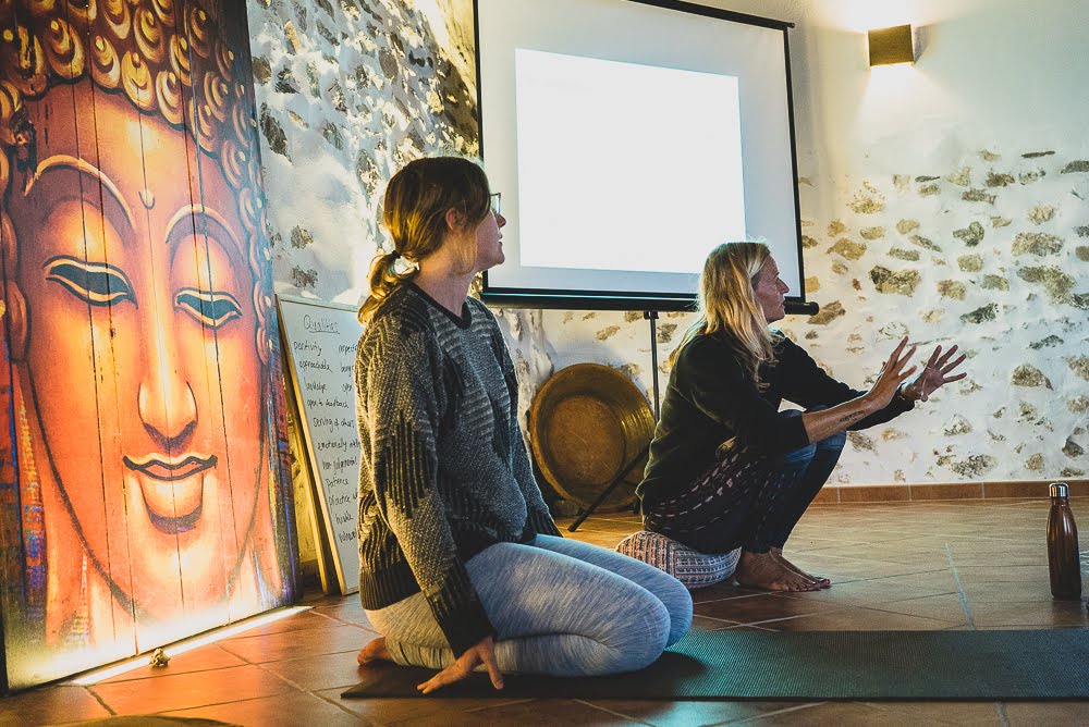 Asana clinic class at 200h Yin Vinyasa Teacher training course Spain Jane Bakx Yoga