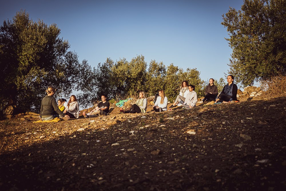 Meditation pranayama on the mountain 200h Yin Vinyasa Teacher training course Spain Jane Bakx Yoga