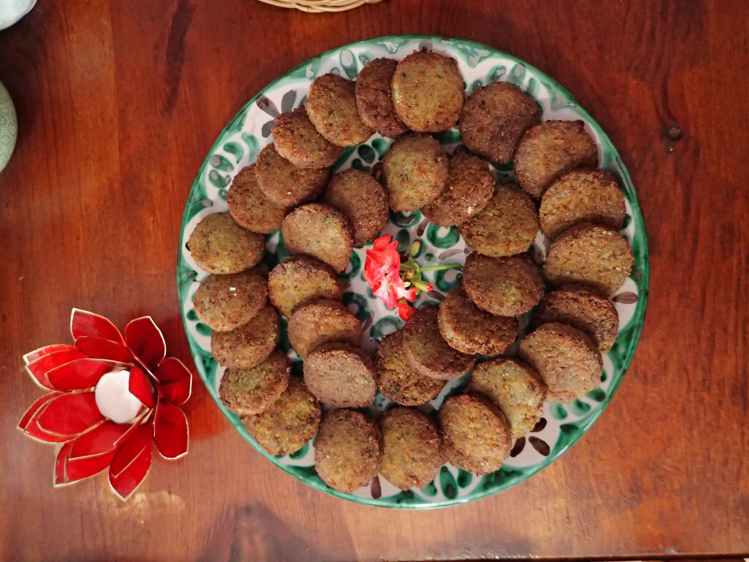 Falafel at Yin Yang Yoga retreat in the Malaga mountains in Spain with Jane Bakx Yoga (Copy) (Copy)