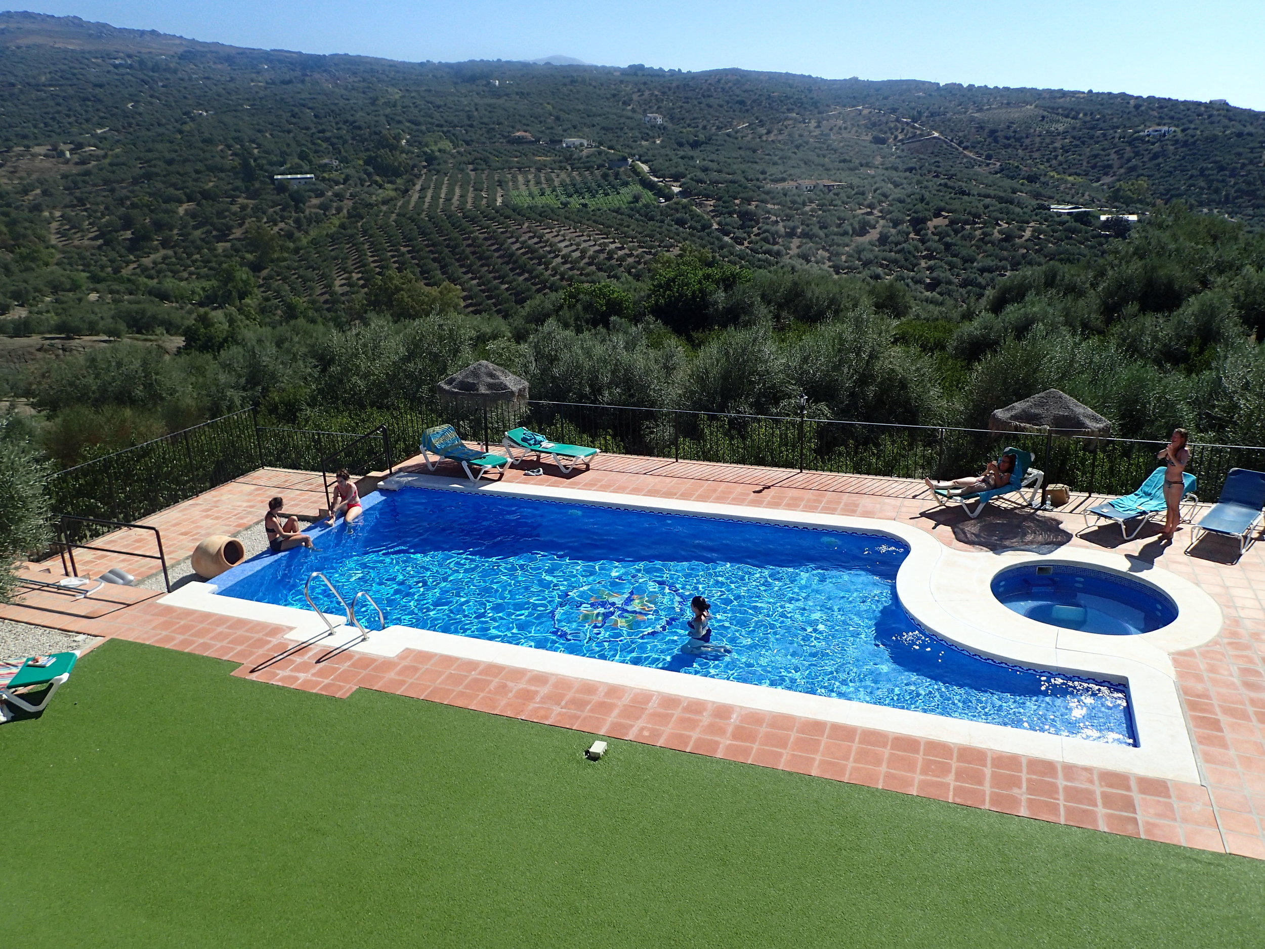 Pool with a view at Yin Yang Yoga retreat in the Malaga mountains in Spain with Jane Bakx Yoga (Copy)