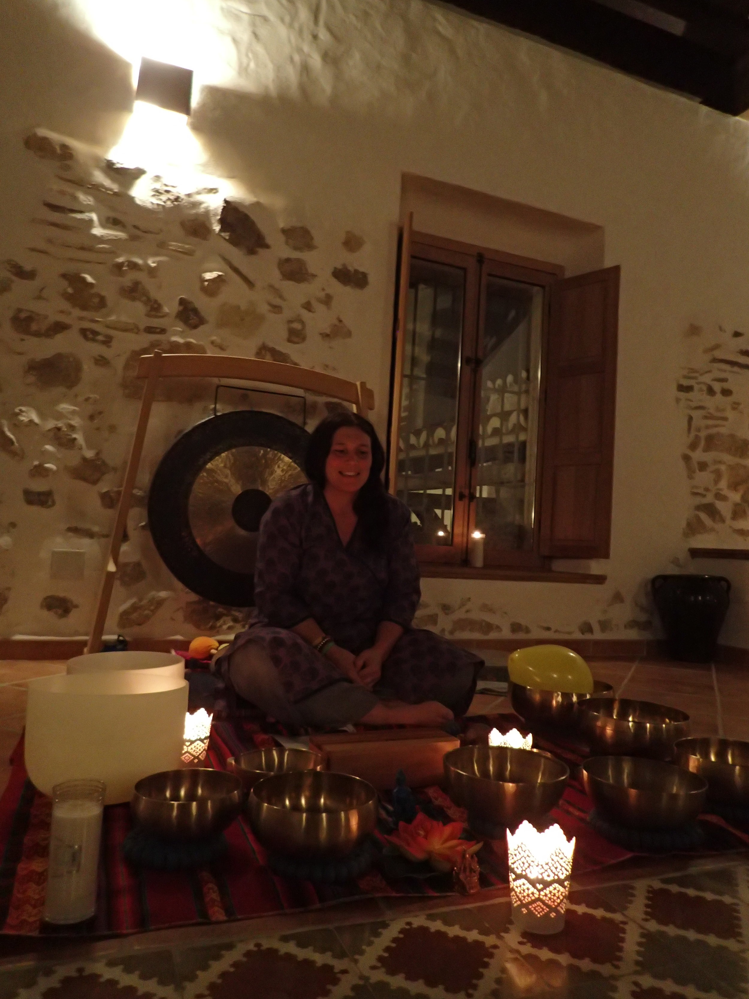 Sound journey with Tiziana at Yin Yang Yoga retreat in the Malaga mountains in Spain with Jane Bakx Yoga (Copy) (Copy)