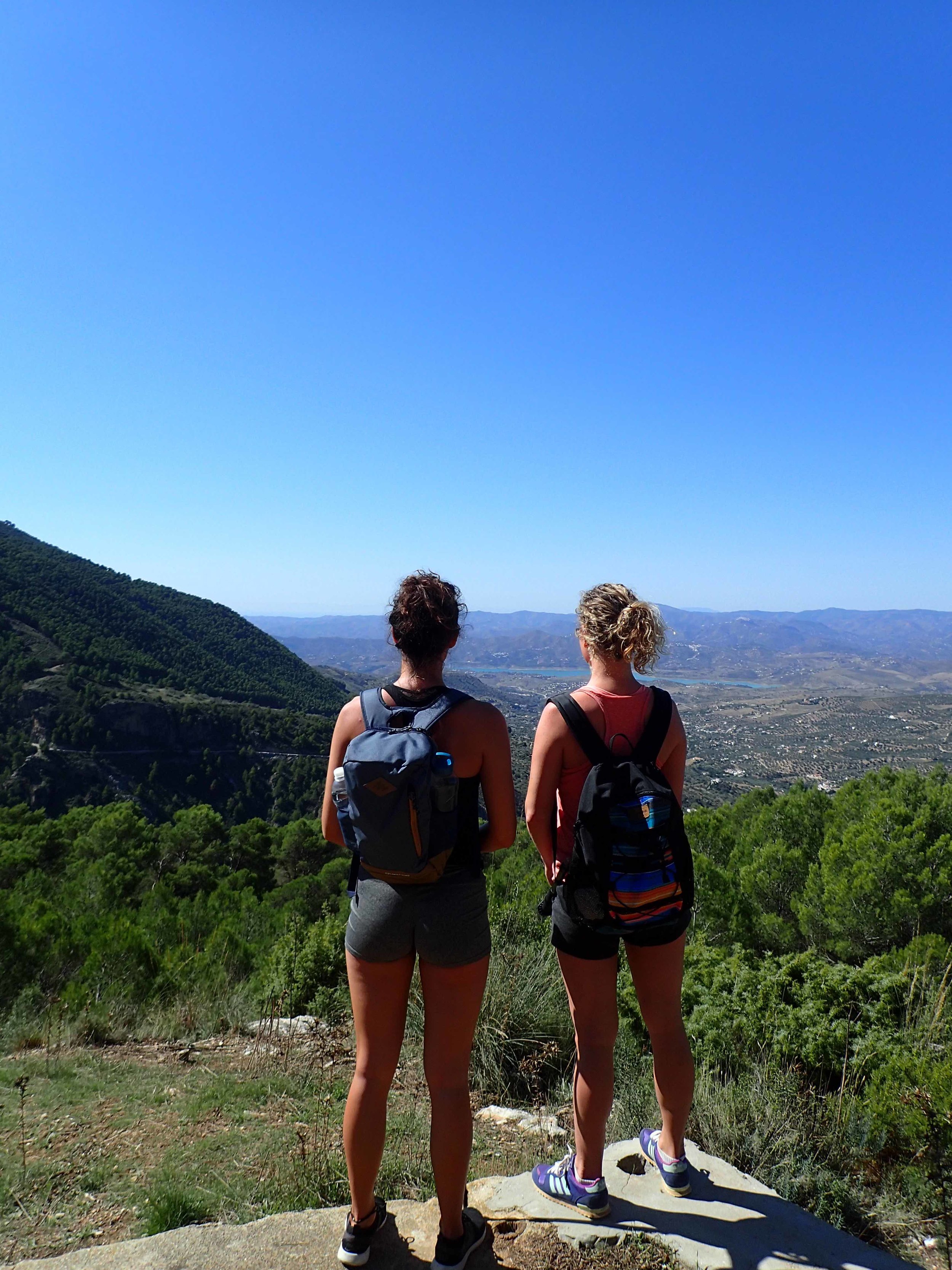 Sharing the amazing view at Yoga retreat in the Spanish mountains with Jane Bakx Yoga
