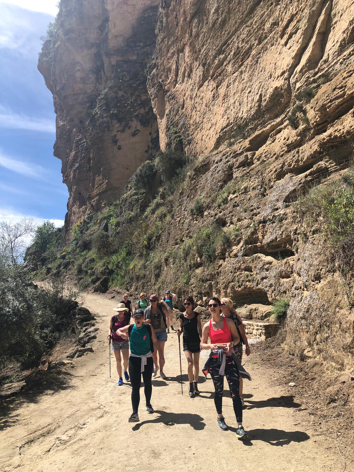 Hiking during Yoga retreat in the Spanish mountains with Jane Bakx Yoga.