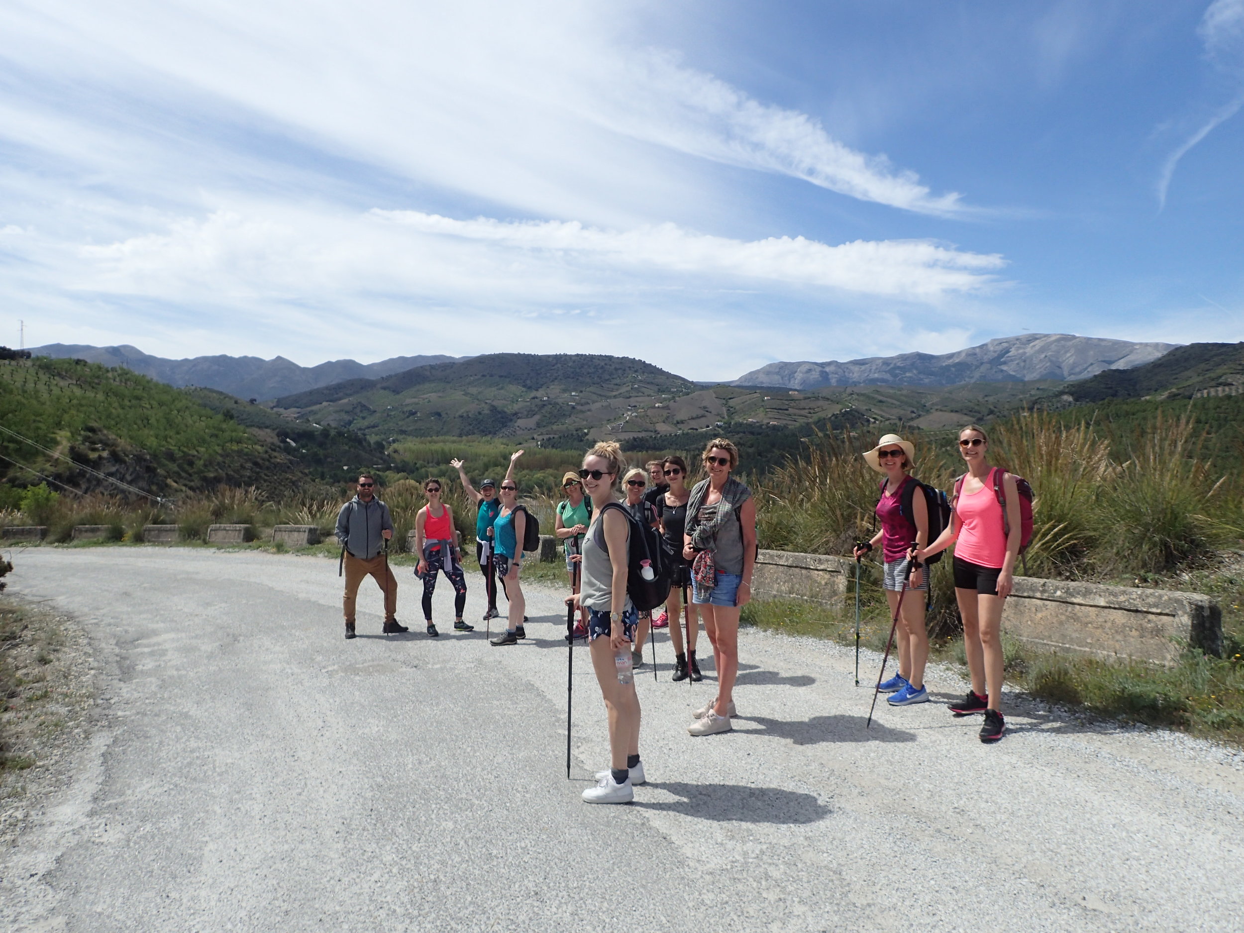 Hike during the Yoga retreat in the Spanish mountains with Jane Bakx Yoga