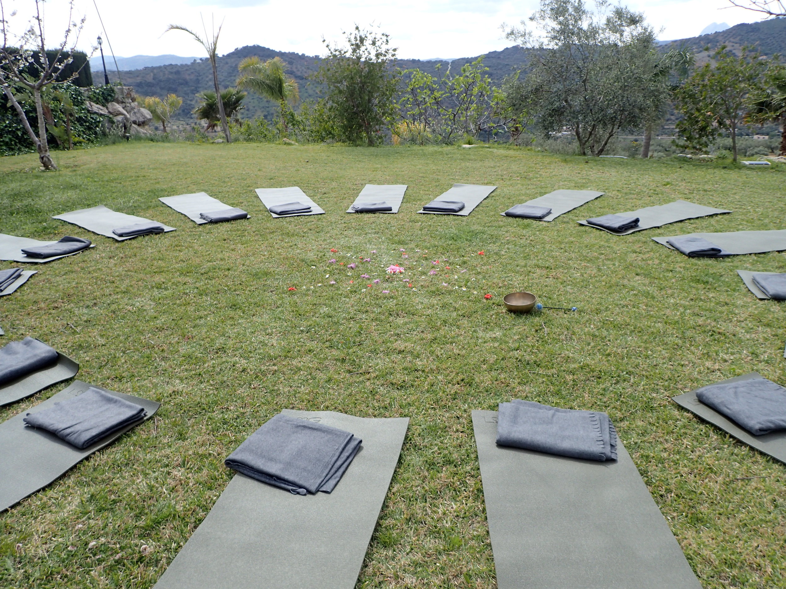 Opening ceremony 200h Yin Vinyasa Teacher training course Spain Jane Bakx Yoga