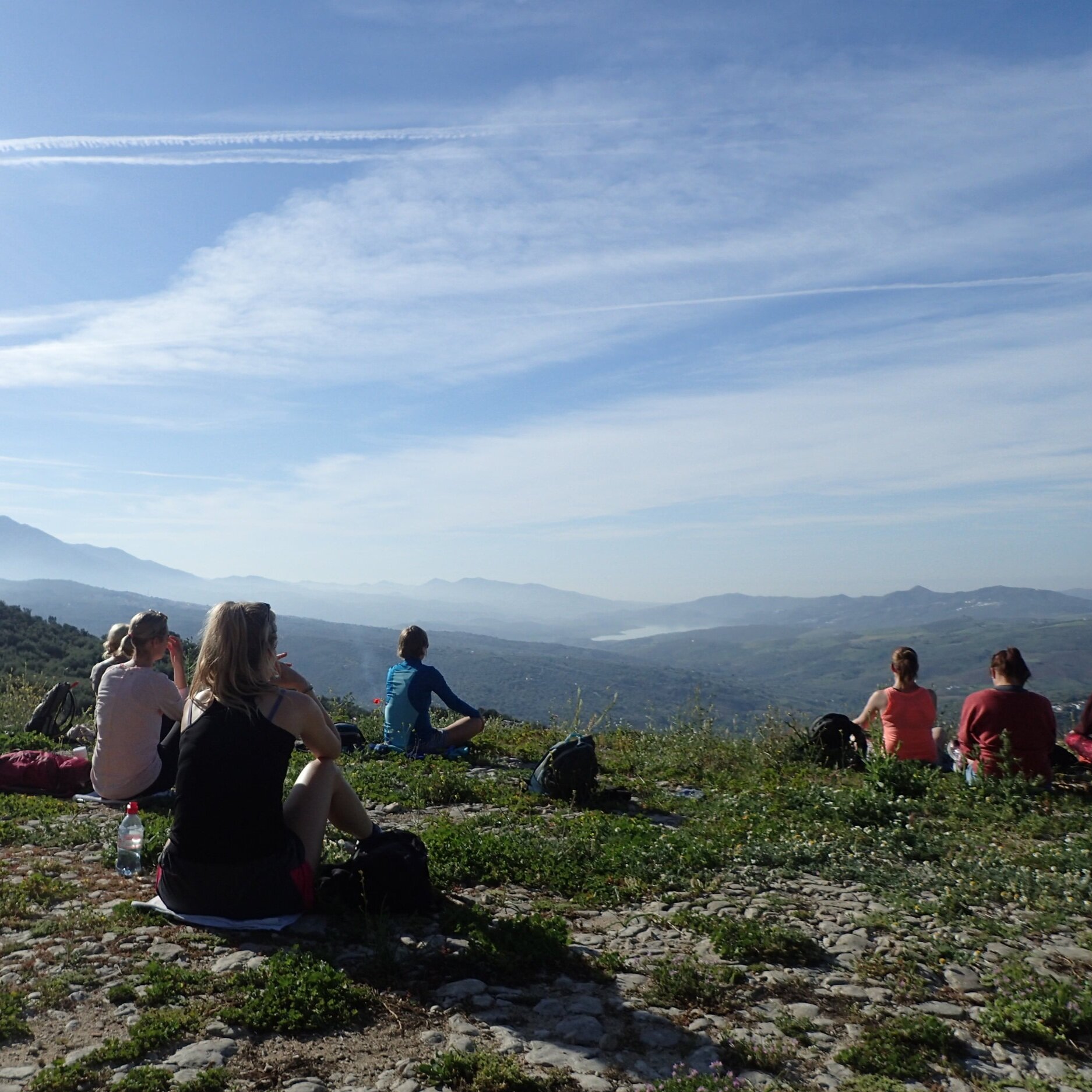 Meditation on a mountain yoga retreat Spain Jane Bakx Yoga (Copy)