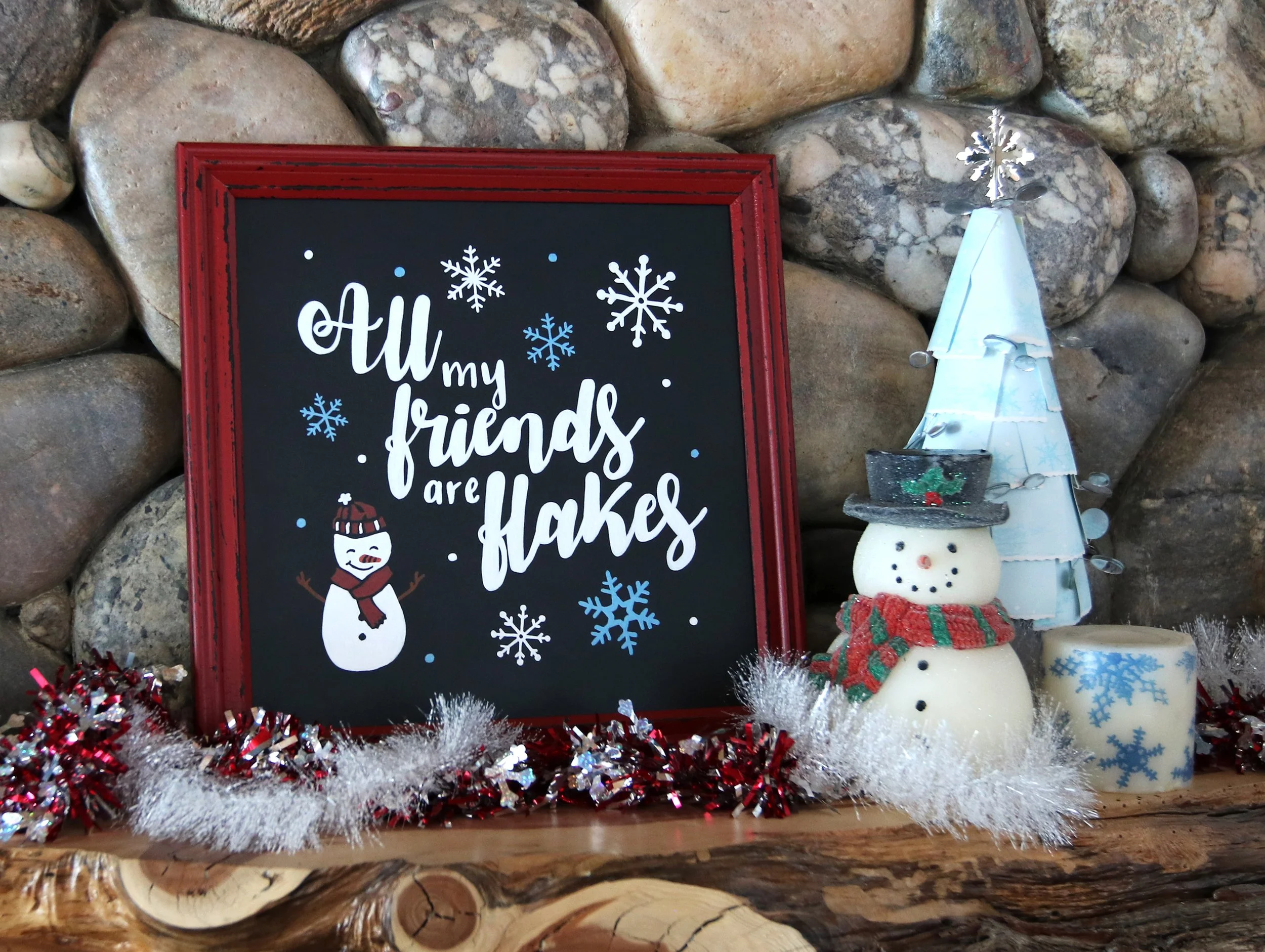Custom Hand Lettered Chalkboard