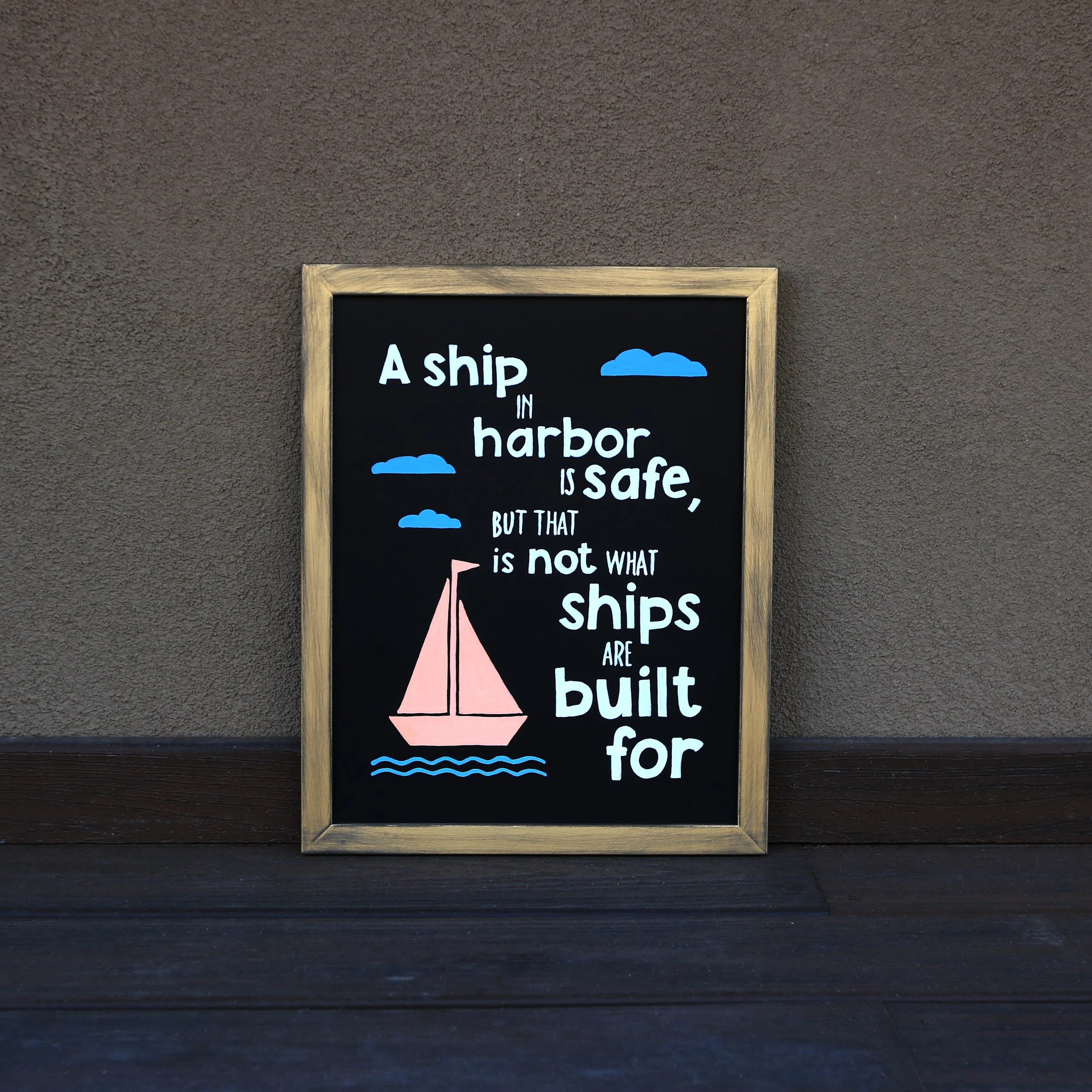 Custom Hand Lettered Chalkboard