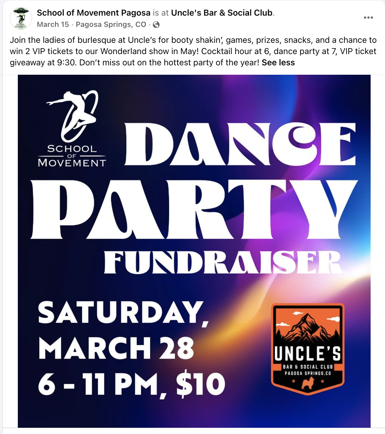 School of Movement 2026 Fundraiser