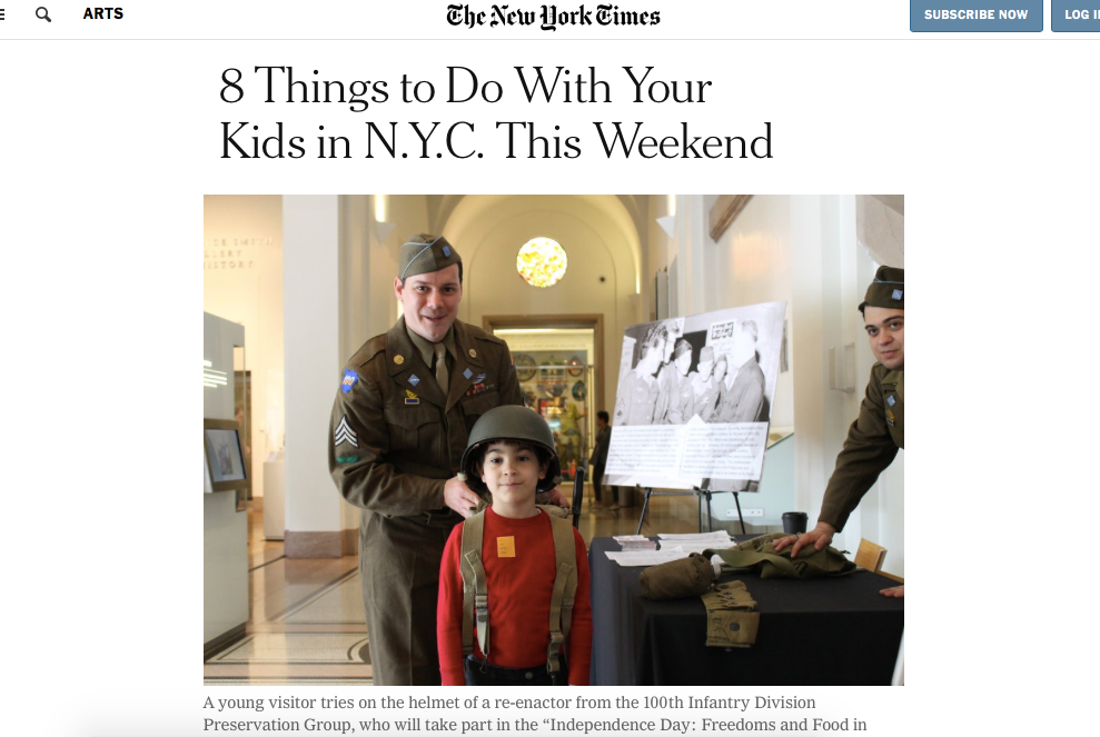 Press Release in NY TIMES
