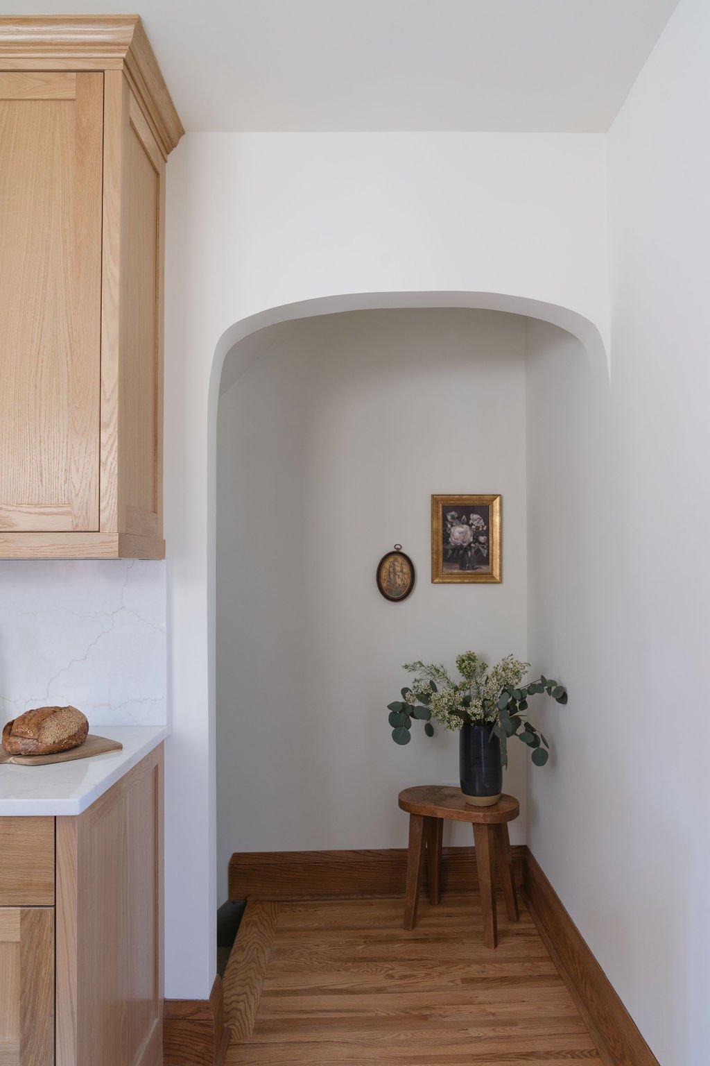 Architectural archway in a Minneapolis craftsman remodel