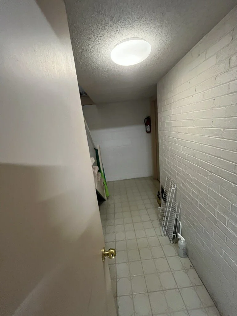 Before: unfinished basement