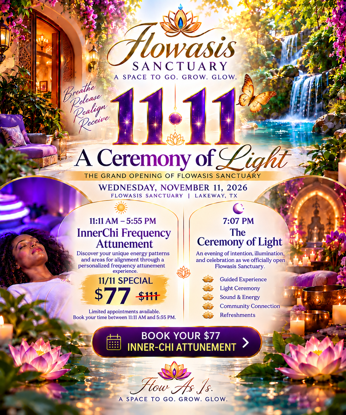 Flowasis Sanctuary Opening Ceremony Reservation