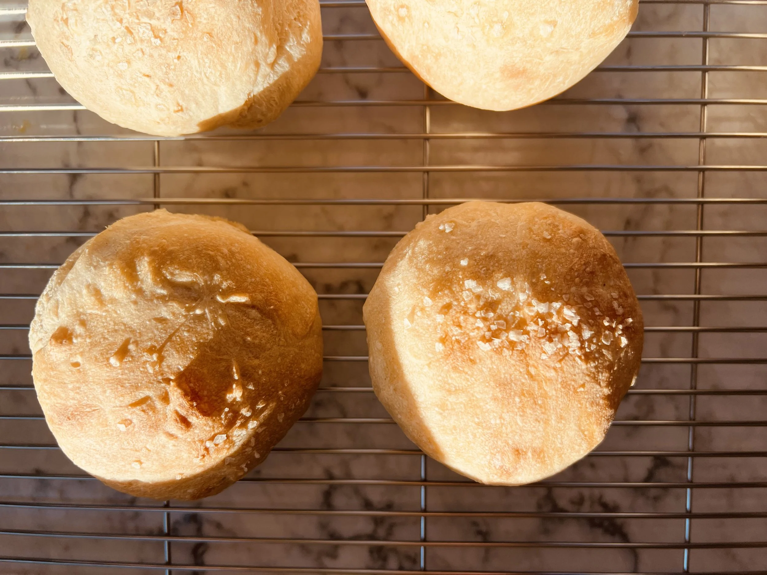 freshly-milled honey-wheat rolls