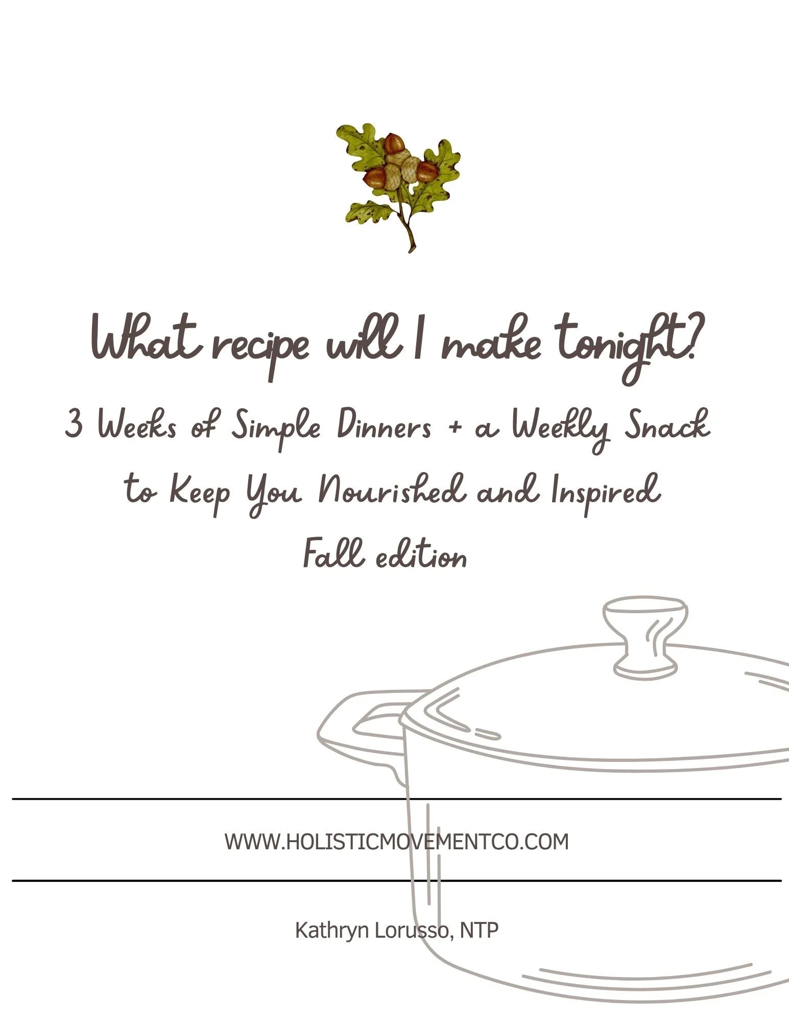 What recipe will I make tonight?         Fall edition