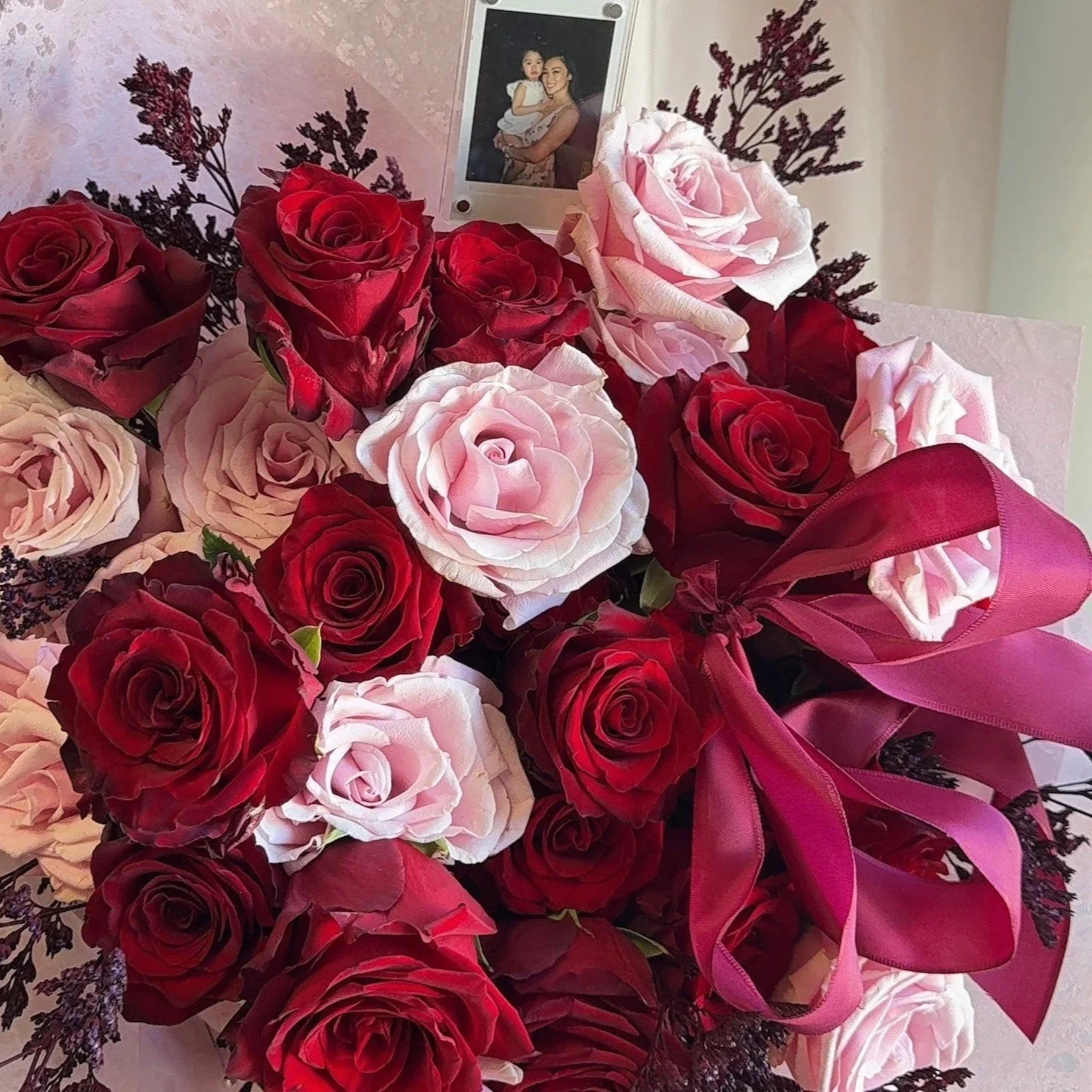 Valentine's Wrapped Rose Bouquet | 50 ROSE STEMS