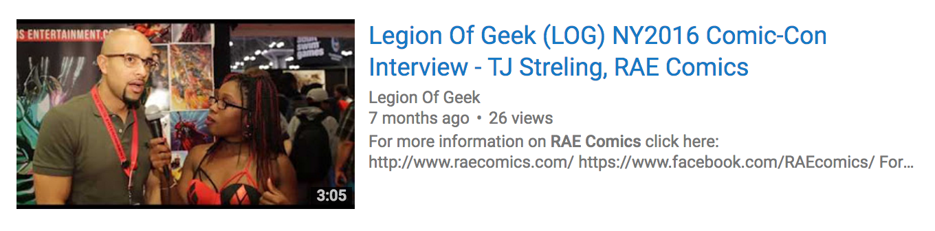 RAE Comics NYCC 2016 Interview 2