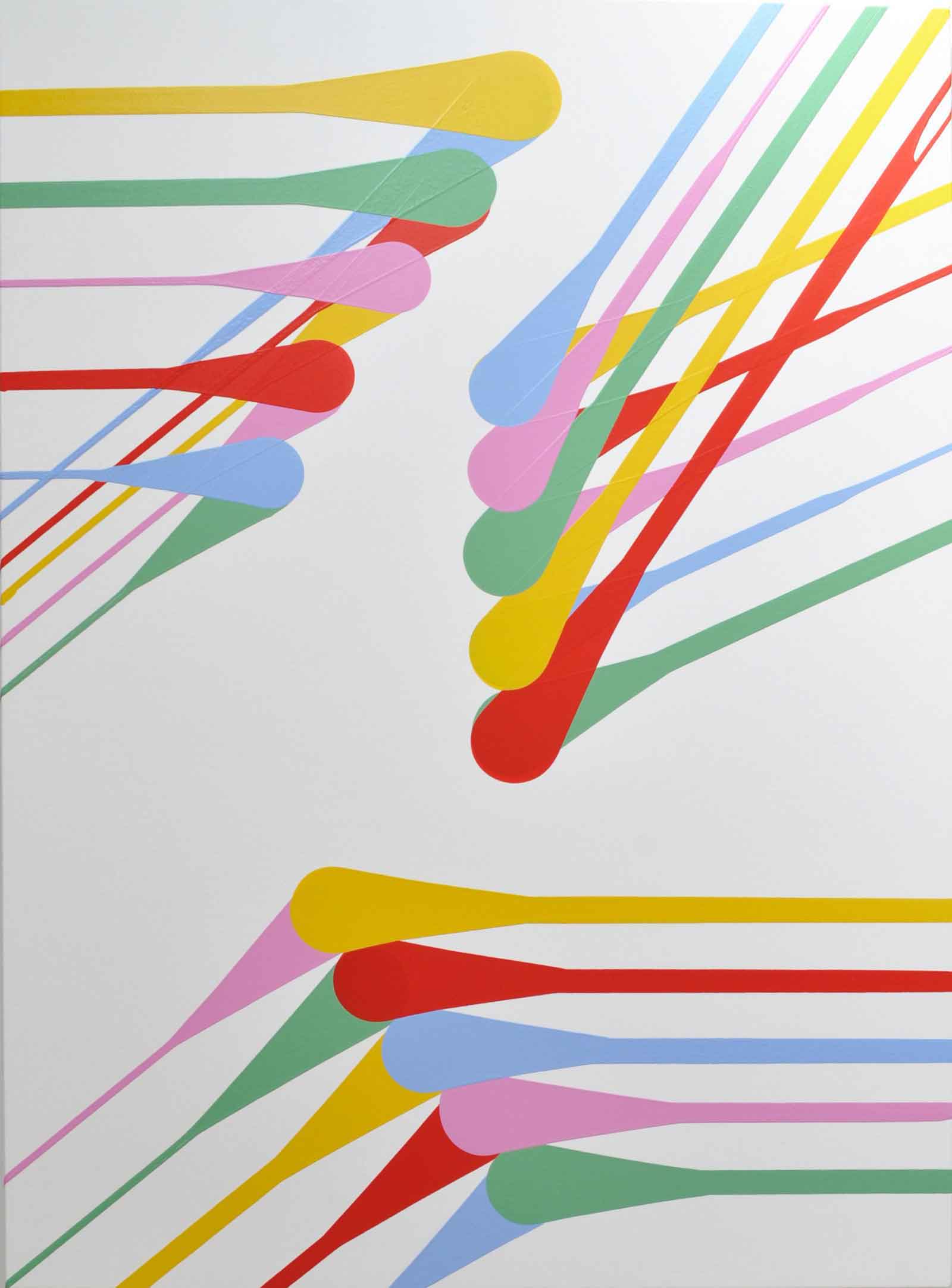 EUCLID’S RAILINGS, 2017 Household paint on canvas 150cm x 110cm x 4cm