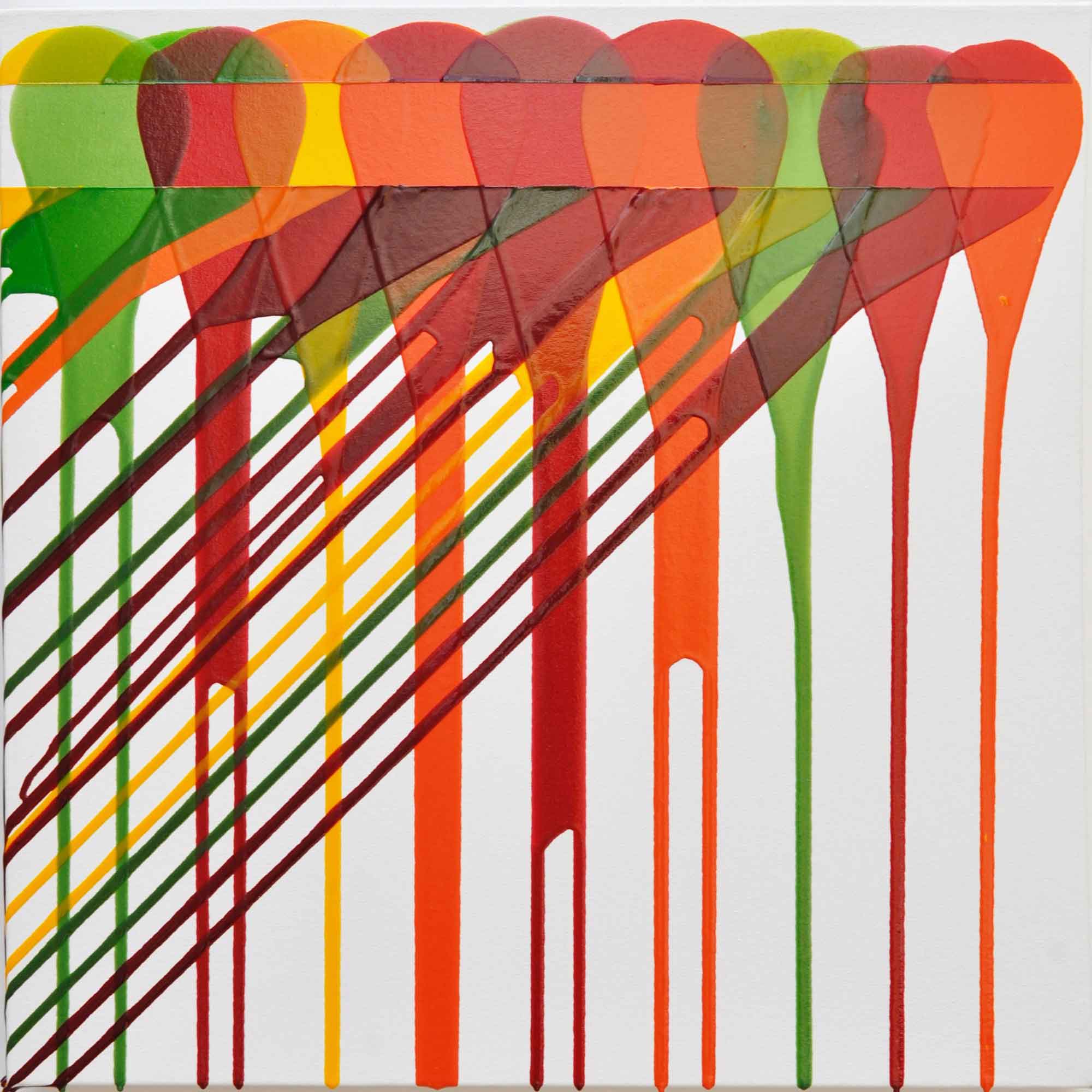 AUTUMN LEAVES Acrylic on canvas 50cm x 50cm x 4cm