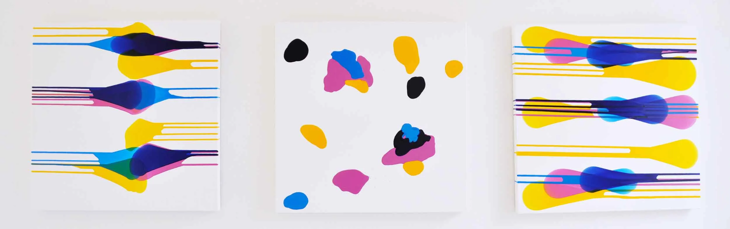 SERIES TWO, 2016 Acrylic on canvas 70cm x 210cm x 4cm