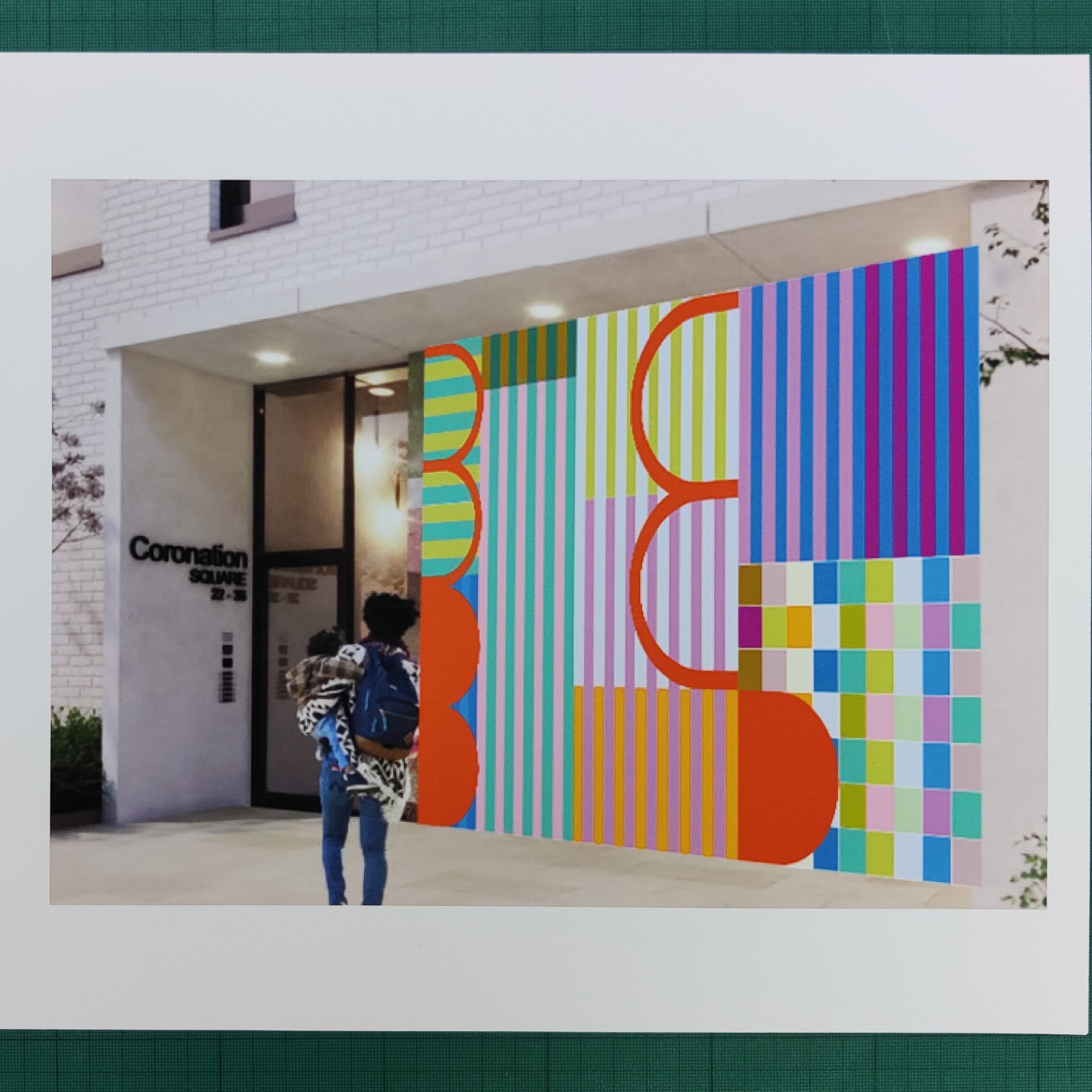 Corination Square in situ print by Sarah Emily Porter