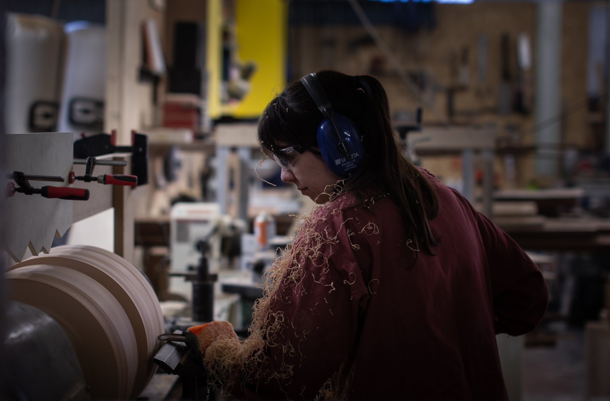 Sarah on the lathe.jpg