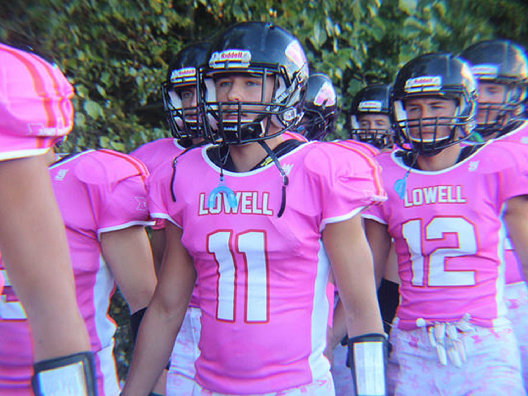 pink american football jersey