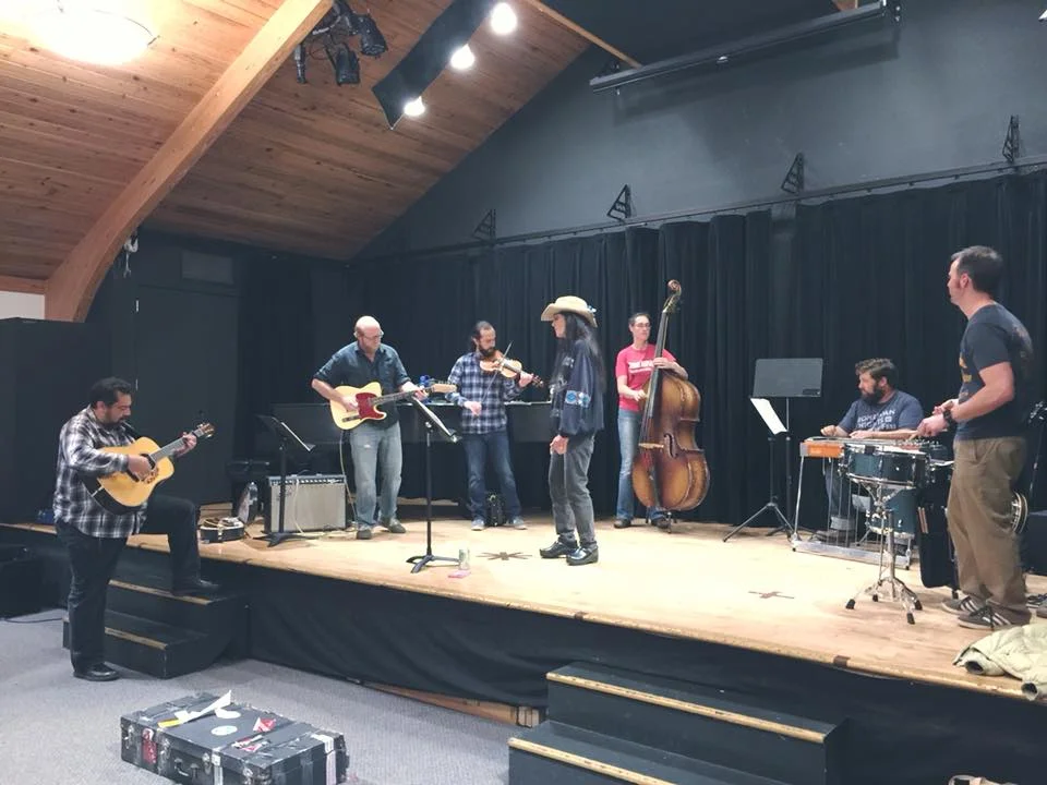 Above: Rehearsal before the CD Release Party!
