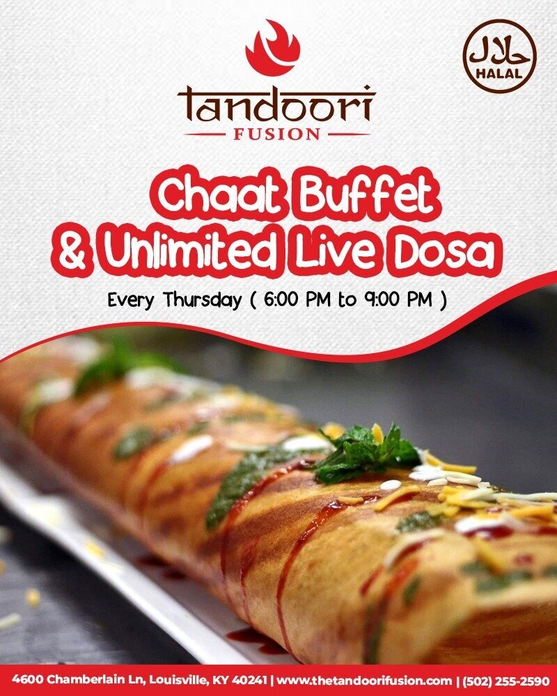 Chaat Buffet and Unlimited Live Dosa