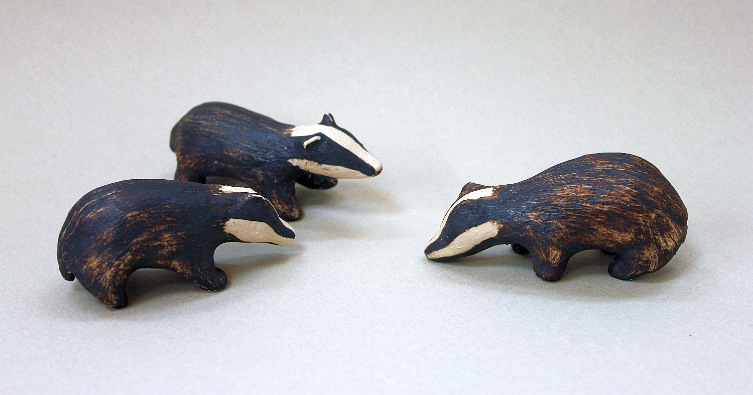 Stoneware badgers