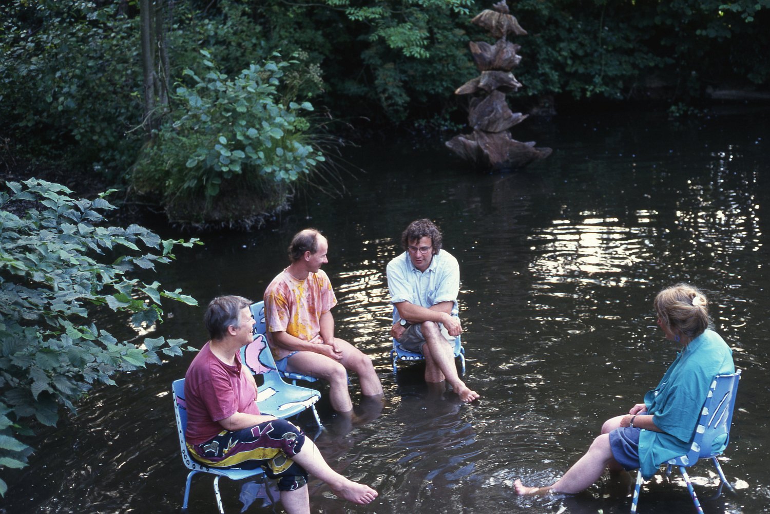 Root Star Tower, Pond at Hay farm, Newent