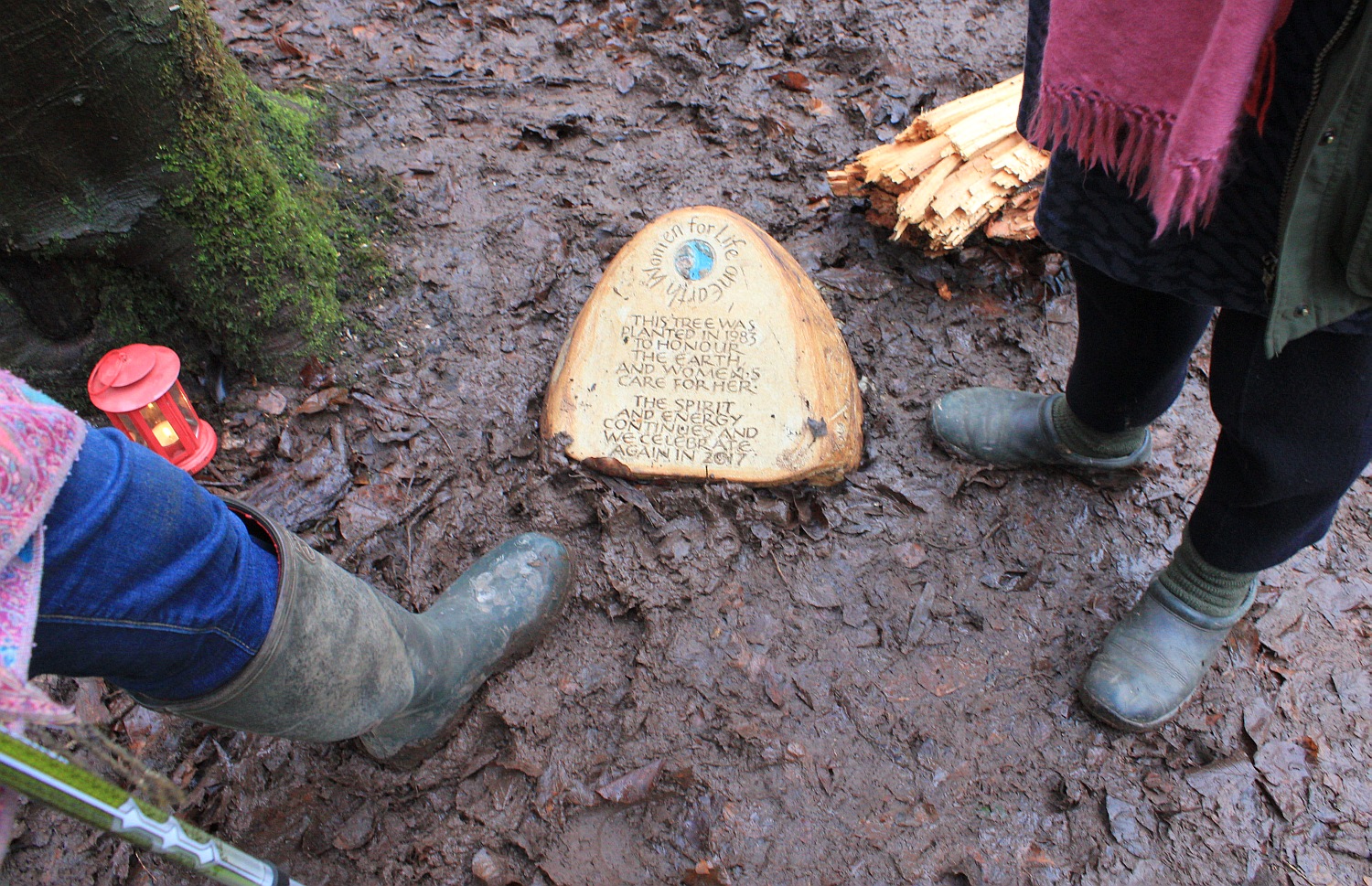 Sculpture in situ by Copper Beech