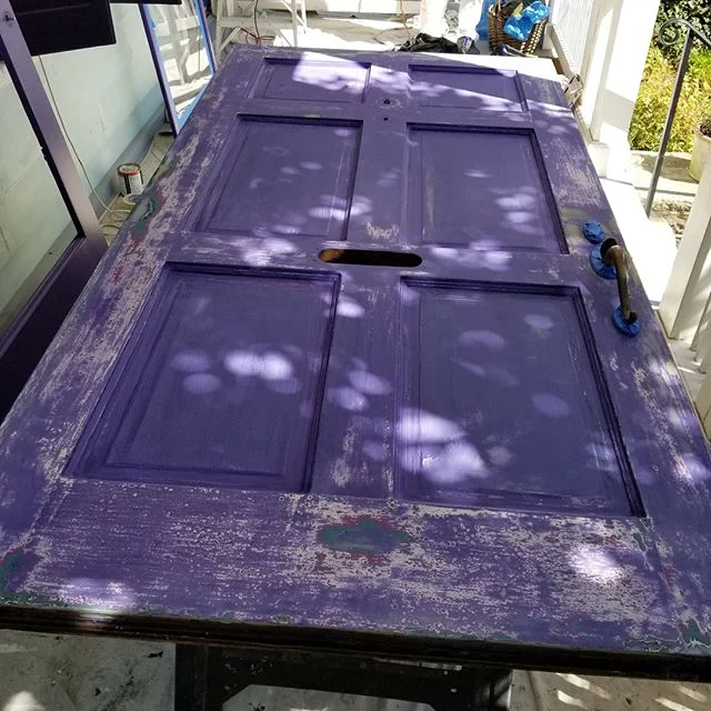 Along with a full exterior paint job, we will be painting the front door of this house in DC with Fine Paints of Europe Hollandlac Brilliant. The color will remain a shade of purple. @finepaintsofeurope @exterior @frontdoor @finepaintsofeuropecertifi