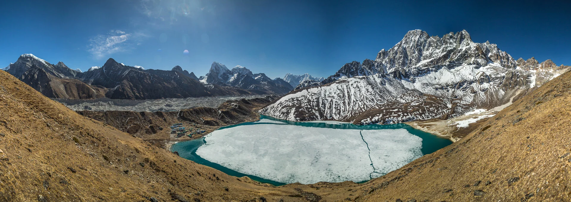One of the Gokyo lakes half way up Gokyo Ri on 8 April, 2017.