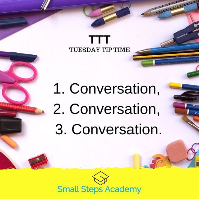 It&rsquo;s Tuesday Tip Time (TTT) 🗣

The more conversations you have in a foreign language the quicker you learn it! How often do you speak to your child in French? .
.
.
.
.
.
.
.
.
.
.
.
.
.
.
.
.
.
#smallstepsacademy #smallsteps #children #tutori