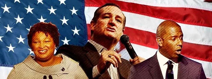Stacey Abrams, Ted Cruz, Andrew Gillum