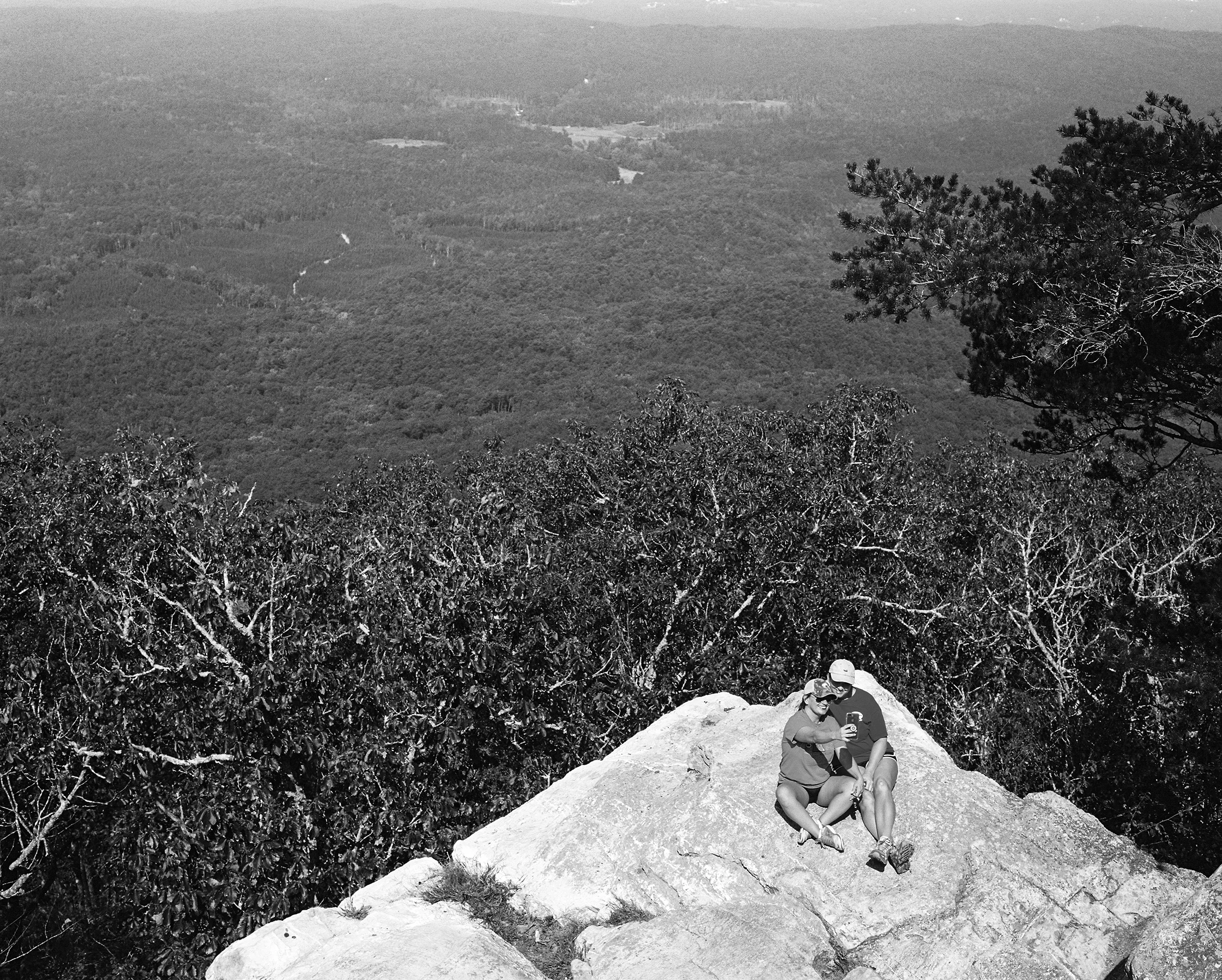 The view of the vista on their phone in this selfie is probably the best view they got the whole time they were there. They stayed on the phone the whole time, which boggles my mind. 