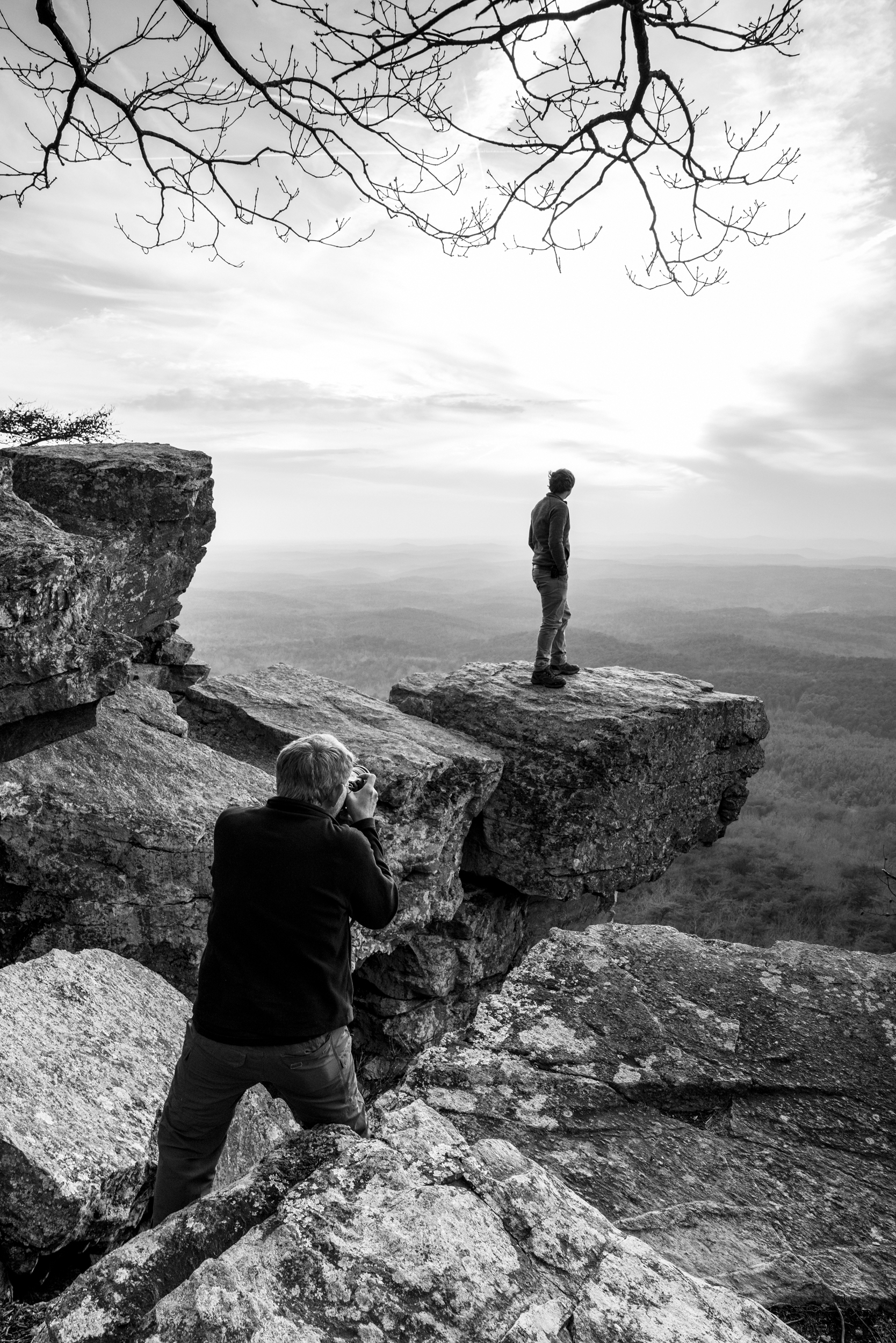 I also couldn't help but shoot him shooting Sam on Pulpit Rock. 