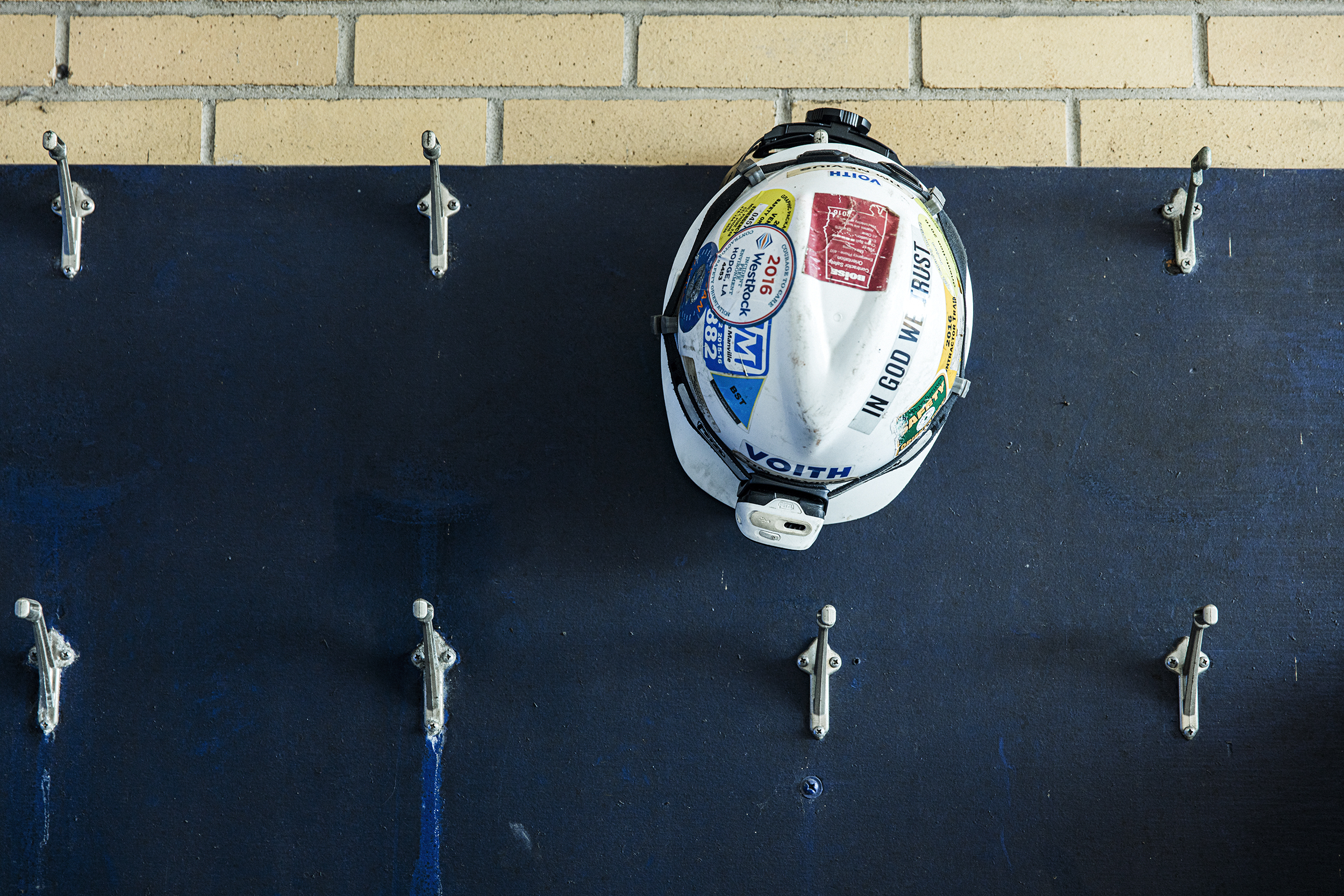 Hard hat at a Voith paper plant.