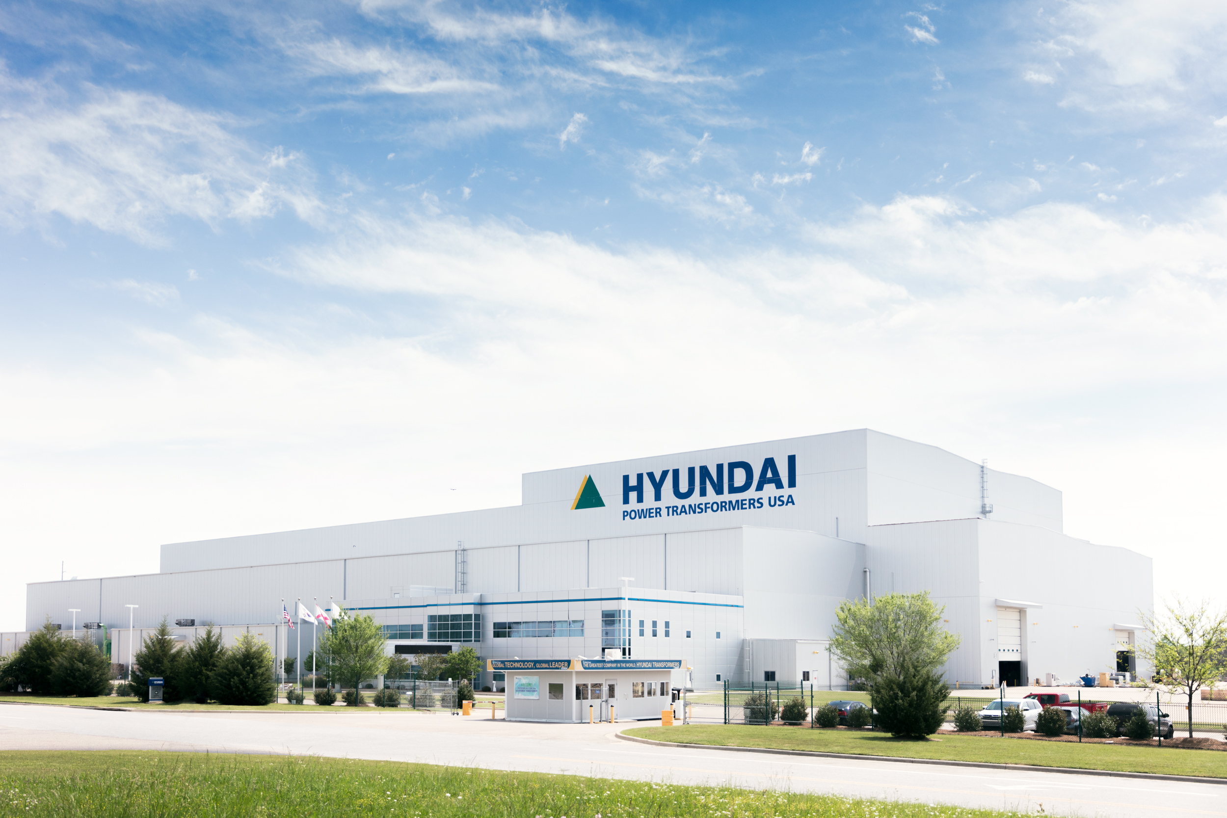 Exterior of Hyundai Power Transformers plant.