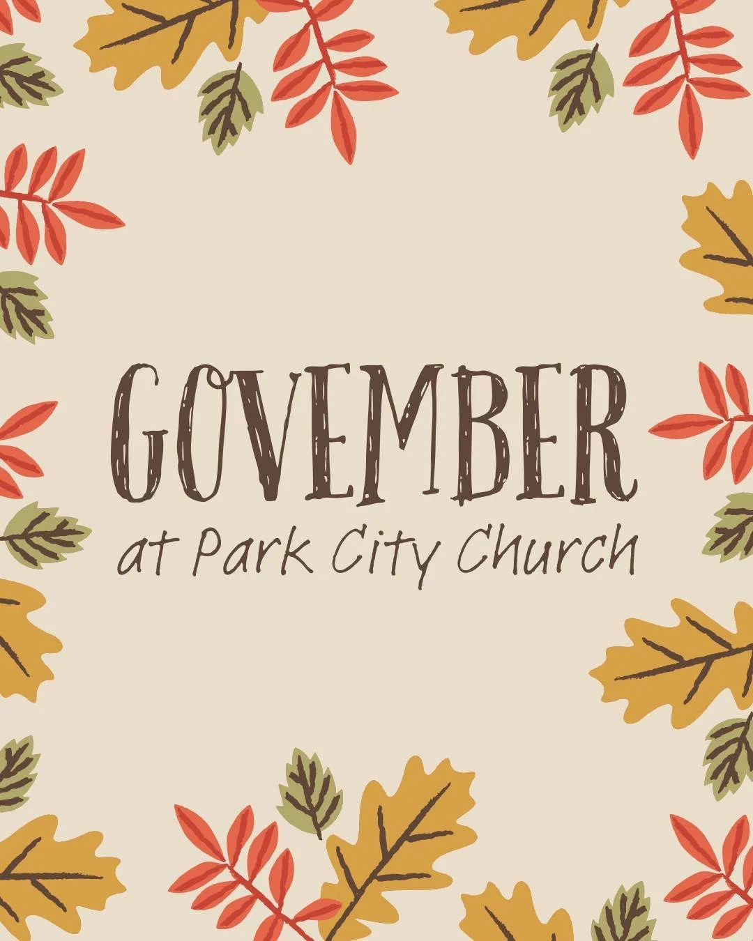 GOVEMBER is in full swing at Park City!

This month, we&rsquo;re fixing our eyes on God&rsquo;s heart for the nations and how we can live out the Great Commission right here in Overland Park, KS. Take a look at the upcoming events and outreach opport